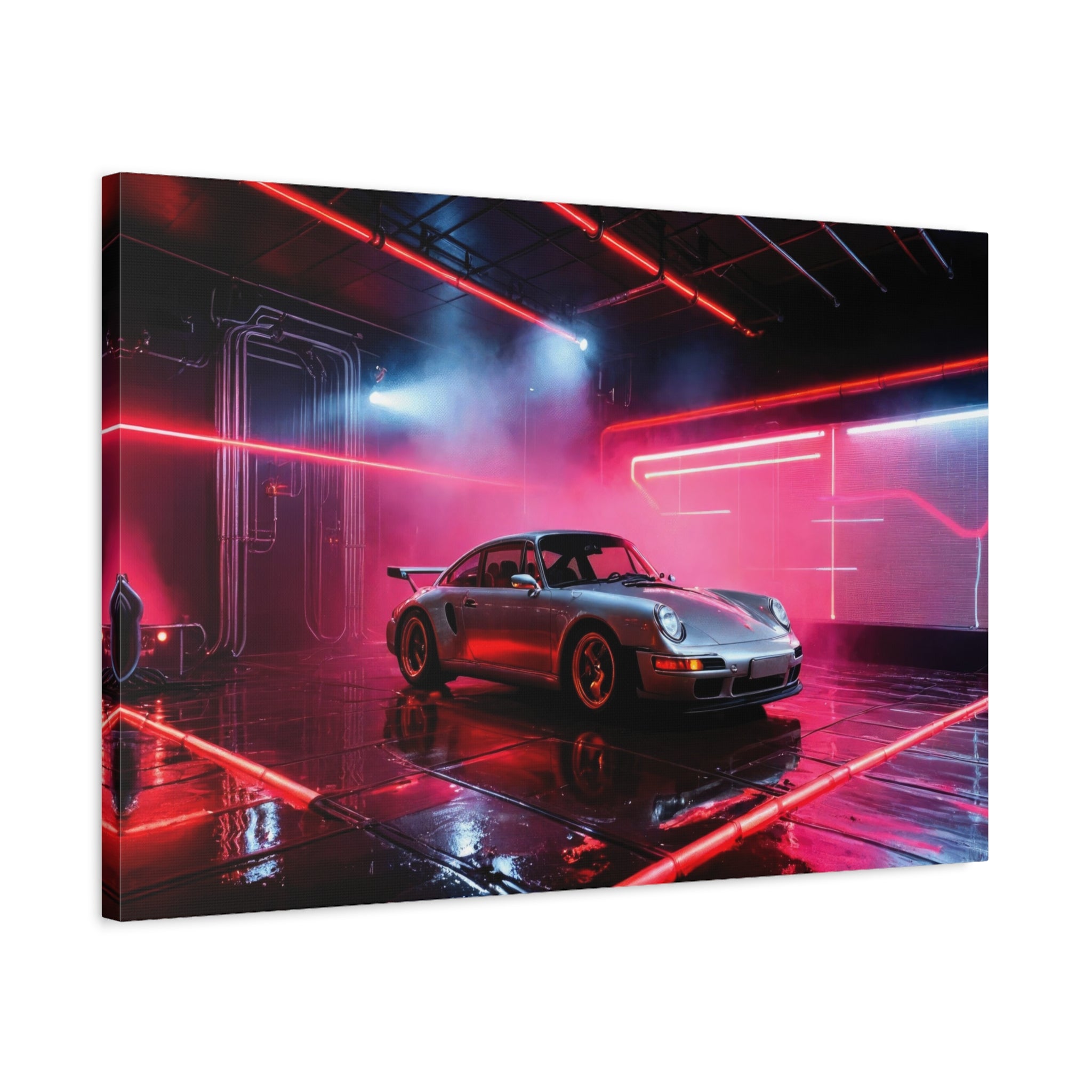 canvas-print-wall-art-porsche-911-red-gt3r-neon-supercar-poster-matte-canvas-decor-stretched-large-canvas-wall-art
