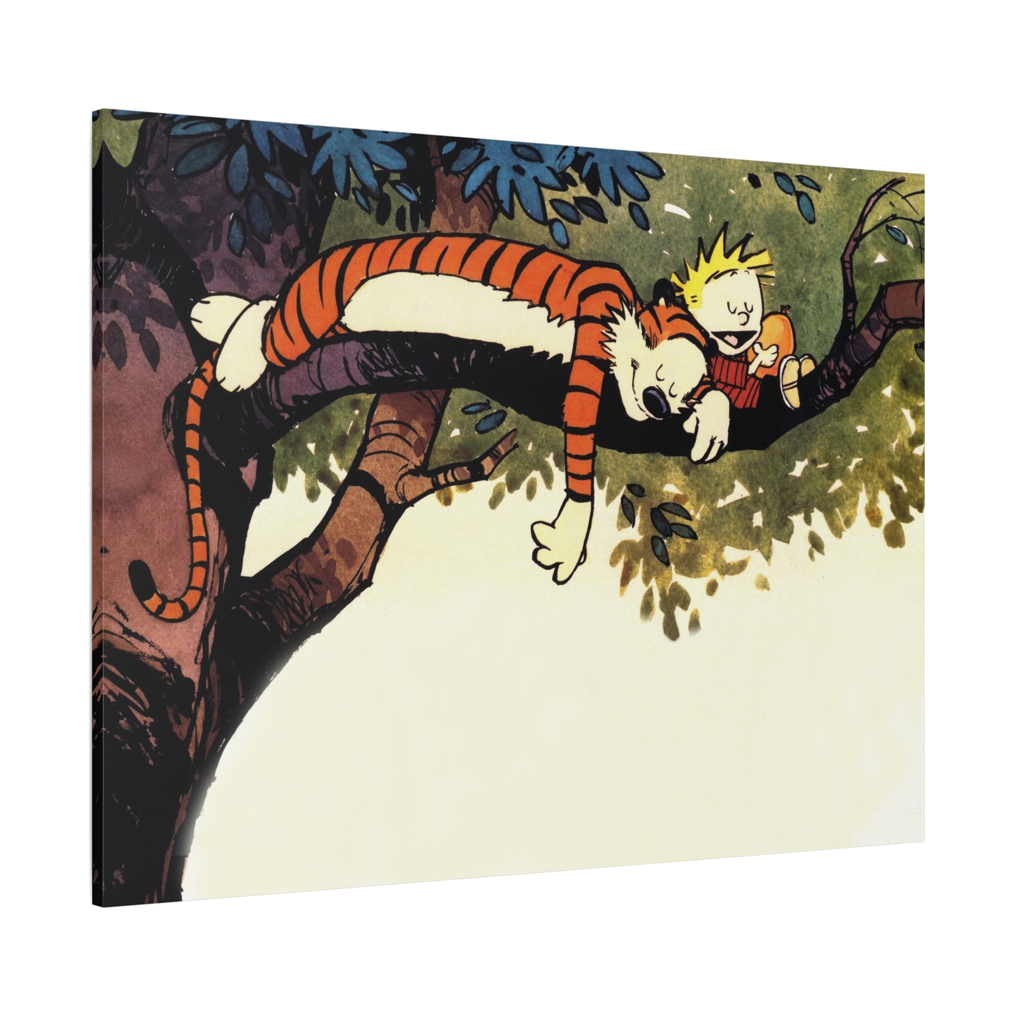 Calvin and Hobbes Canvas Wall Art - Nostalgic Comic Book Poster for Kids Room & Nursery Room Decor - Adventure Theme Print