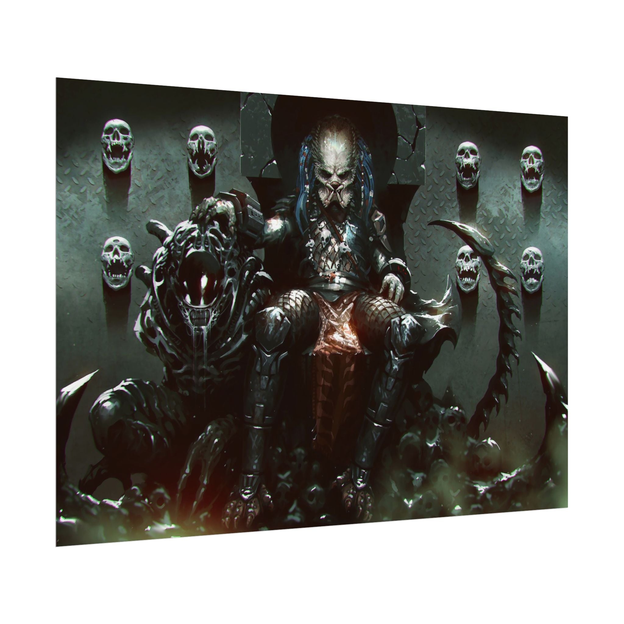 predator-alien-poster-art-xenomorph-movie-poster-print-alien-wall-art-sci-fi-home-decor-geek-wall-decor