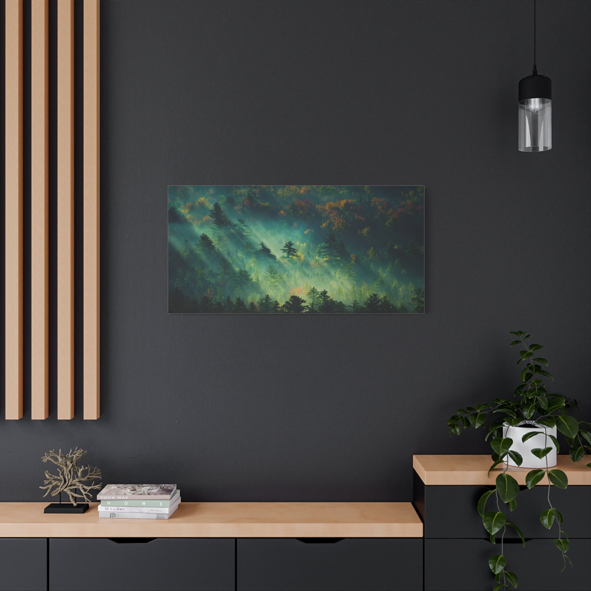 canvas-print-foggy-forest-nature-mist-wall-art-matte-stretched-canvas-landscape-scenery-woods-decor-nature-lover-gift-rustic-