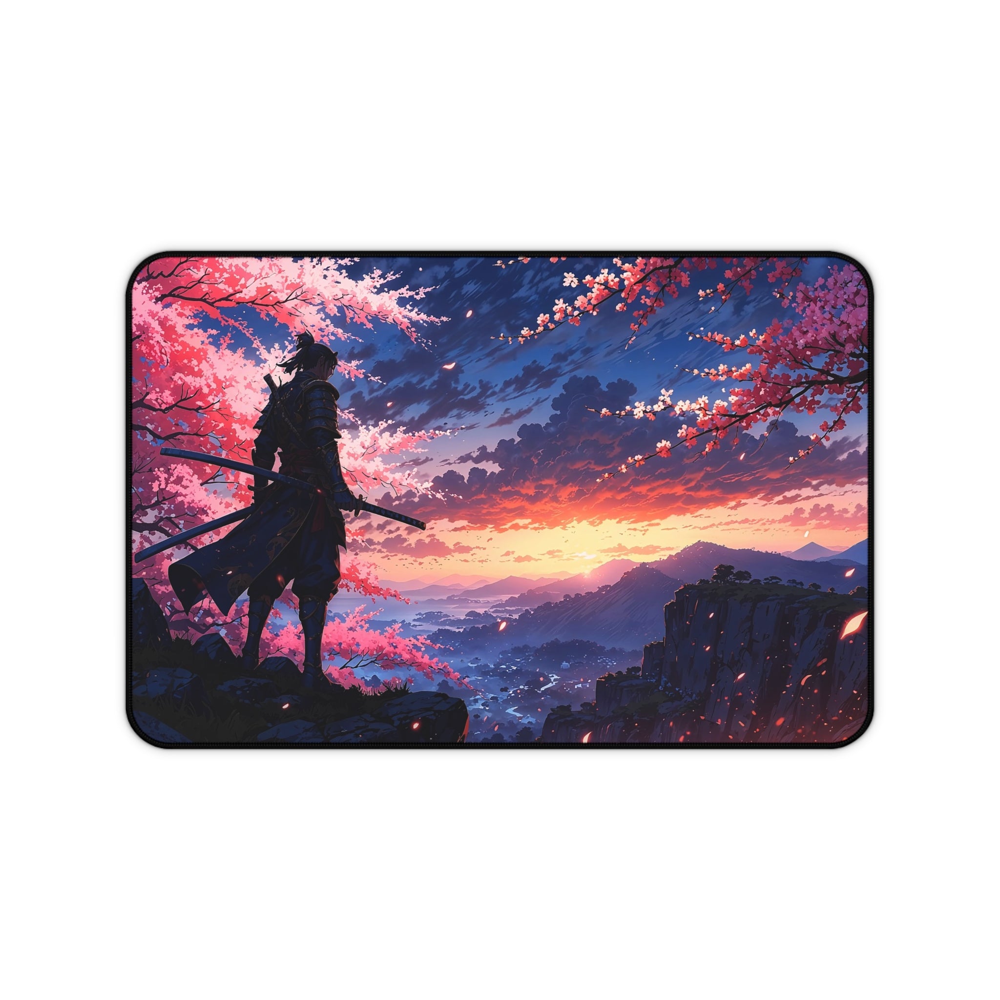 fantasy-samurai-warrior-mouse-pad-japanese-katana-samurai-warrior-desk-mat-japanese-anime-samurai-desk-pad-cherry-blossom