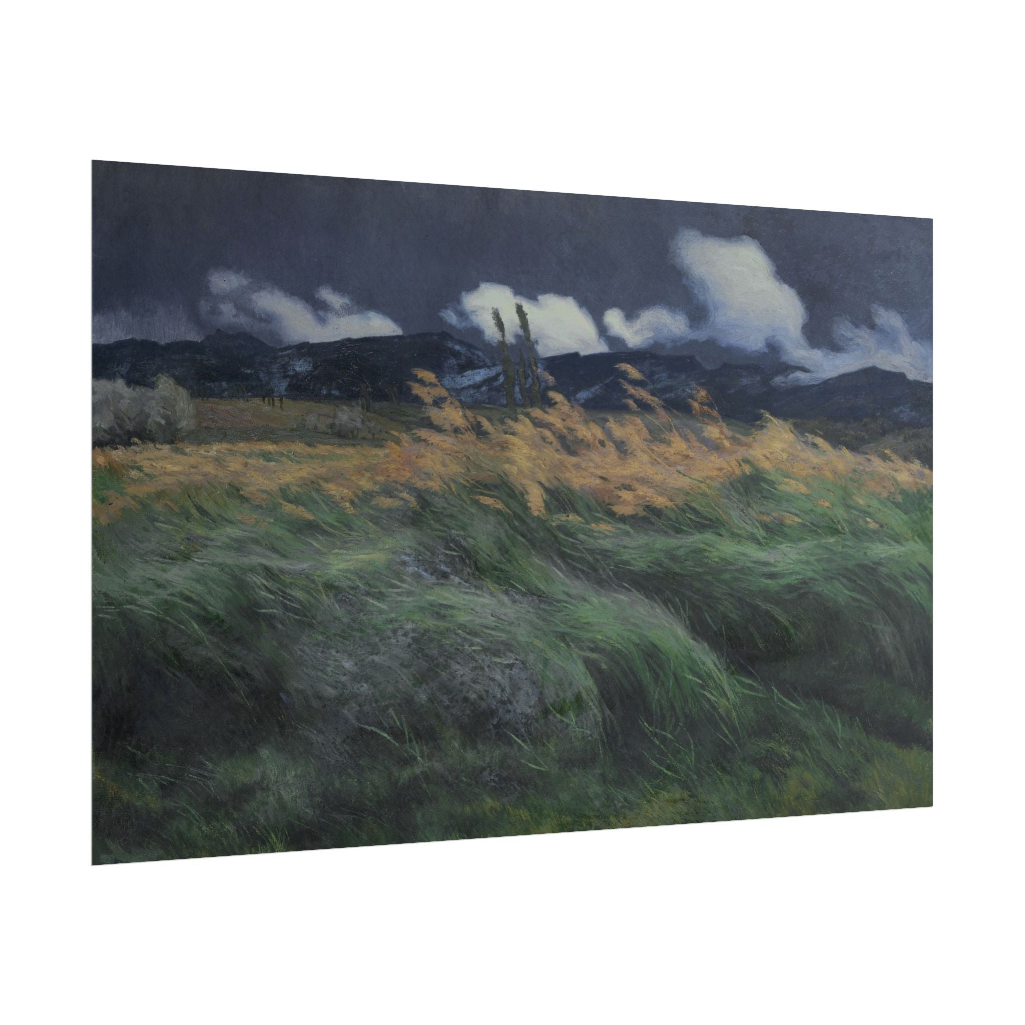 Louis Patru Poster Print, Fields Art Print, Fields Landscape Painting, Rustic Canvas Wall Art, Farmhouse Wall Decor, Landscape Print