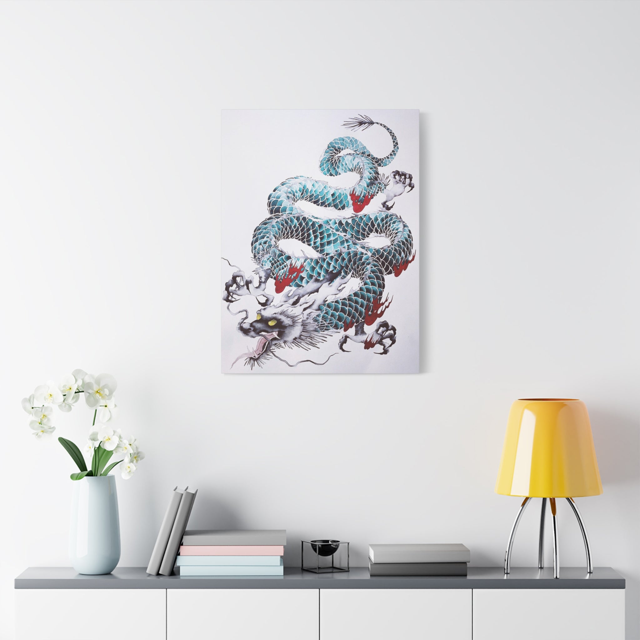 canvas-wall-art-japanese-dragon-mythology-print-matte-stretched-home-decor-asian-inspired-art-mythical-creature-artwork