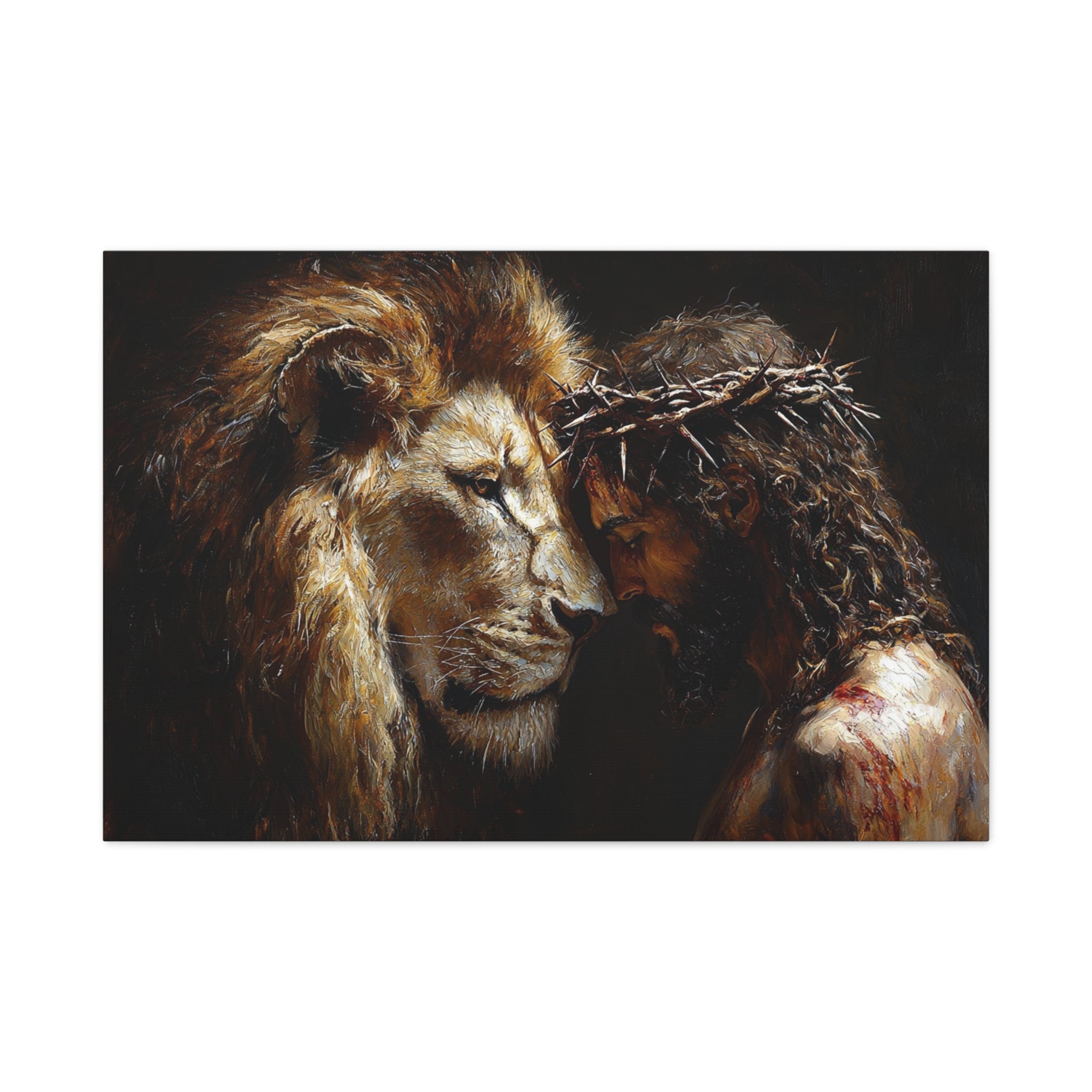canvas-print-jesus-and-lion-wall-art-christian-home-decor-religious-wall-hanging-inspirational-artwork-gift-for-him-biblical-