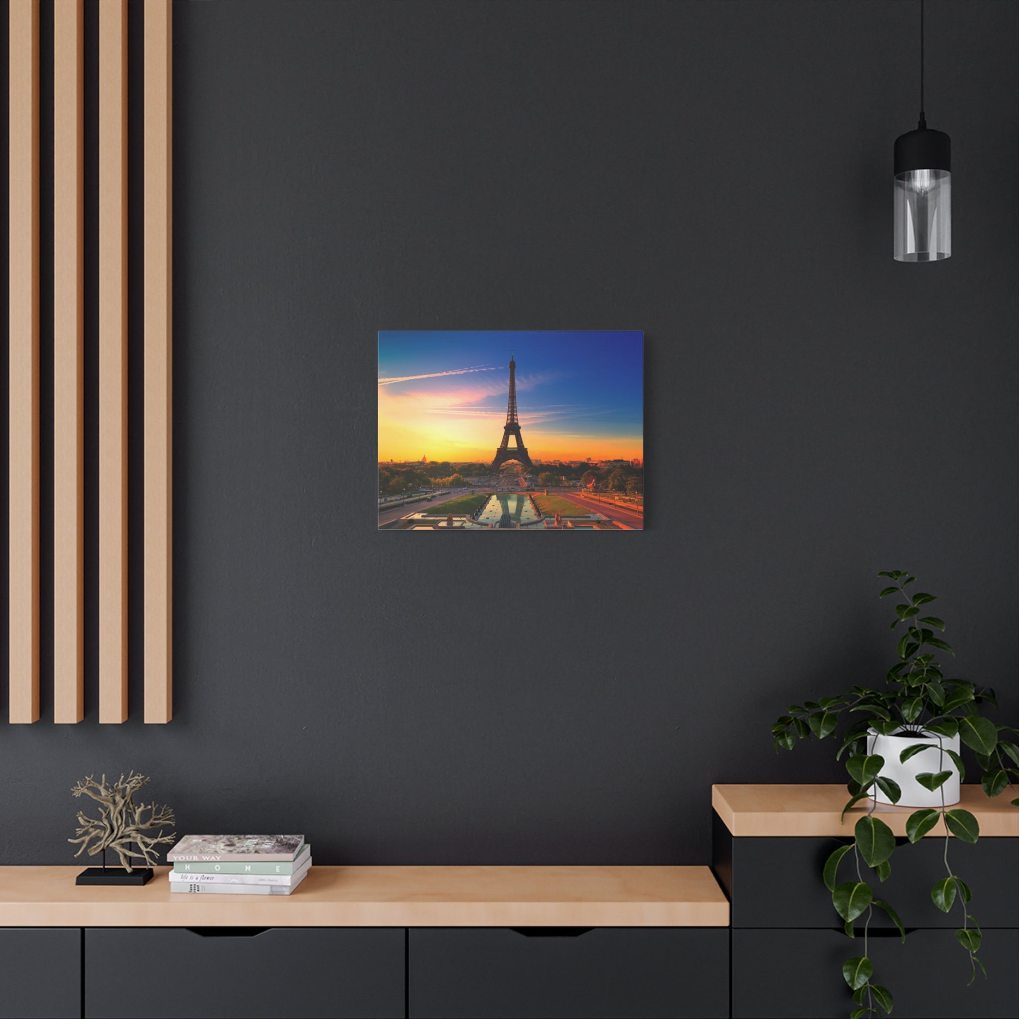 canvas-wall-art-paris-sunset-france-matte-stretched-print-beautiful-landscape-home-decor-room-decor-wall-hanging-office-art