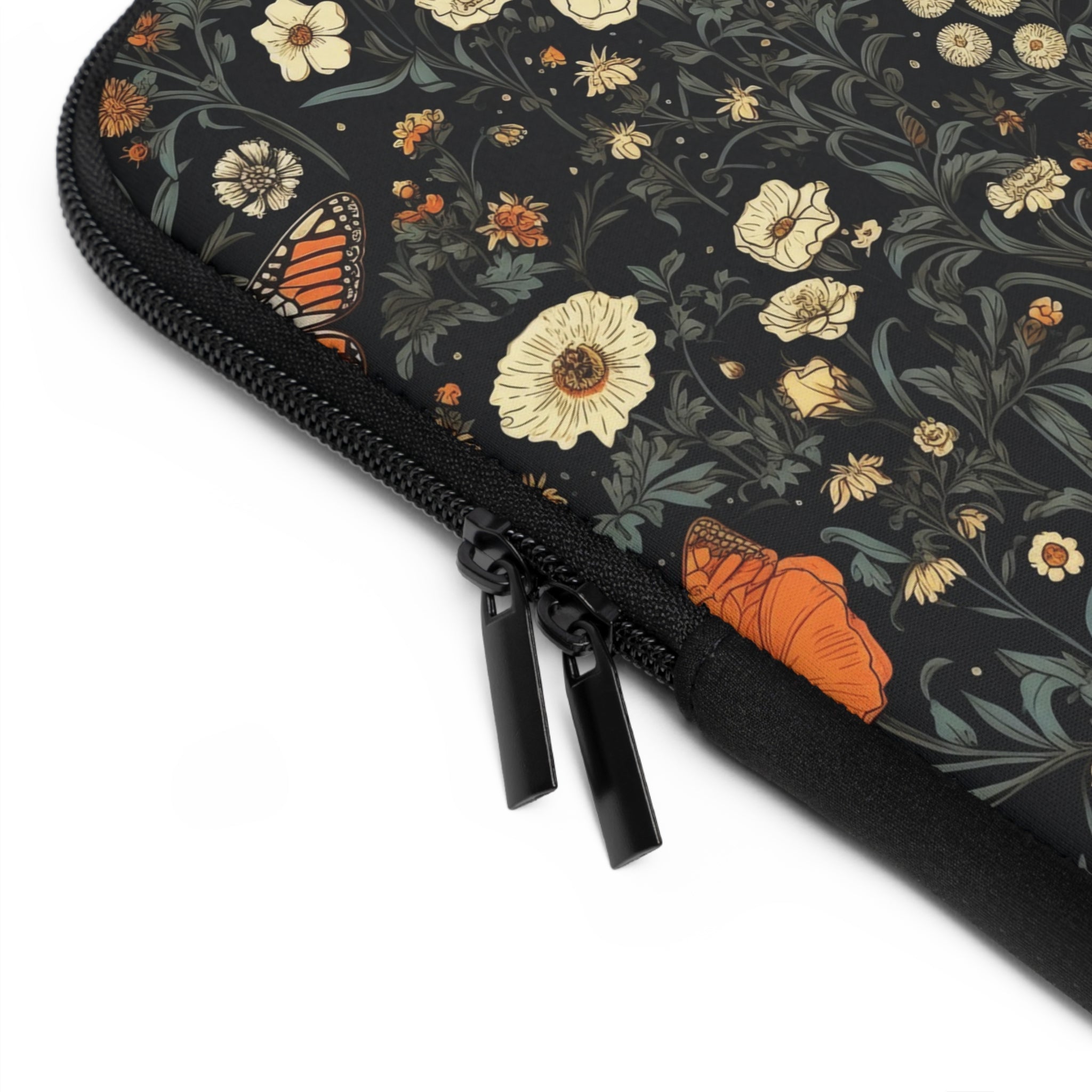 copy-of-laptop-sleeve-cottagecore-dark-flowers-monarch-butterfly-sleeve-macbook-air-sleeve-floral-computer-bag-tech-case-tabl