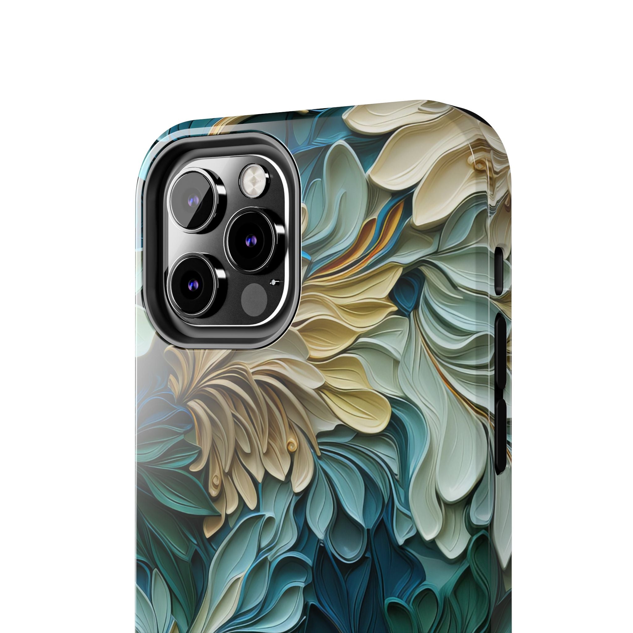 textured-art-nouveau-floral-tough-phone-case-cottagecore-iphone-case-unique-floral-phone-cover-vintage-style-iphone-case-prot