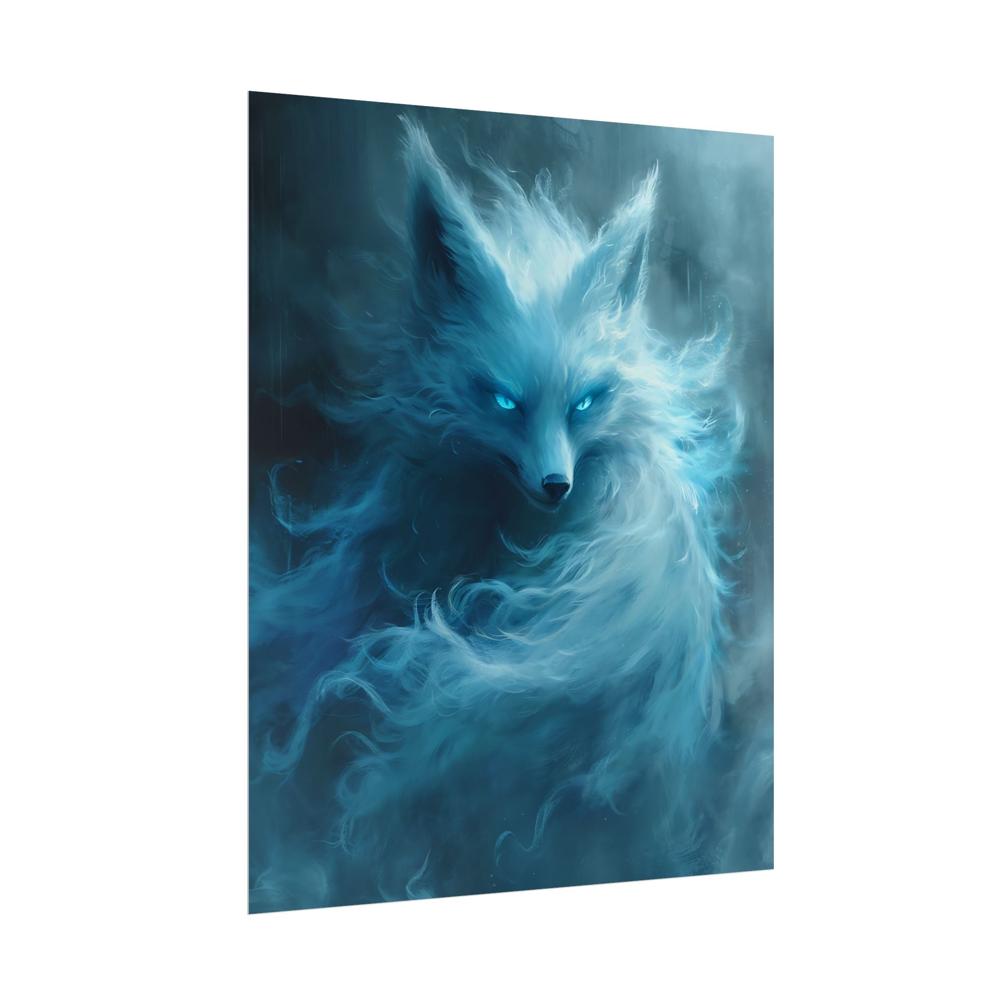 arctic-white-snow-fox-poster-print-fantasy-decor-wildlife-wall-art-home-decor-animal-lover-gift-anime-fantasy-gift