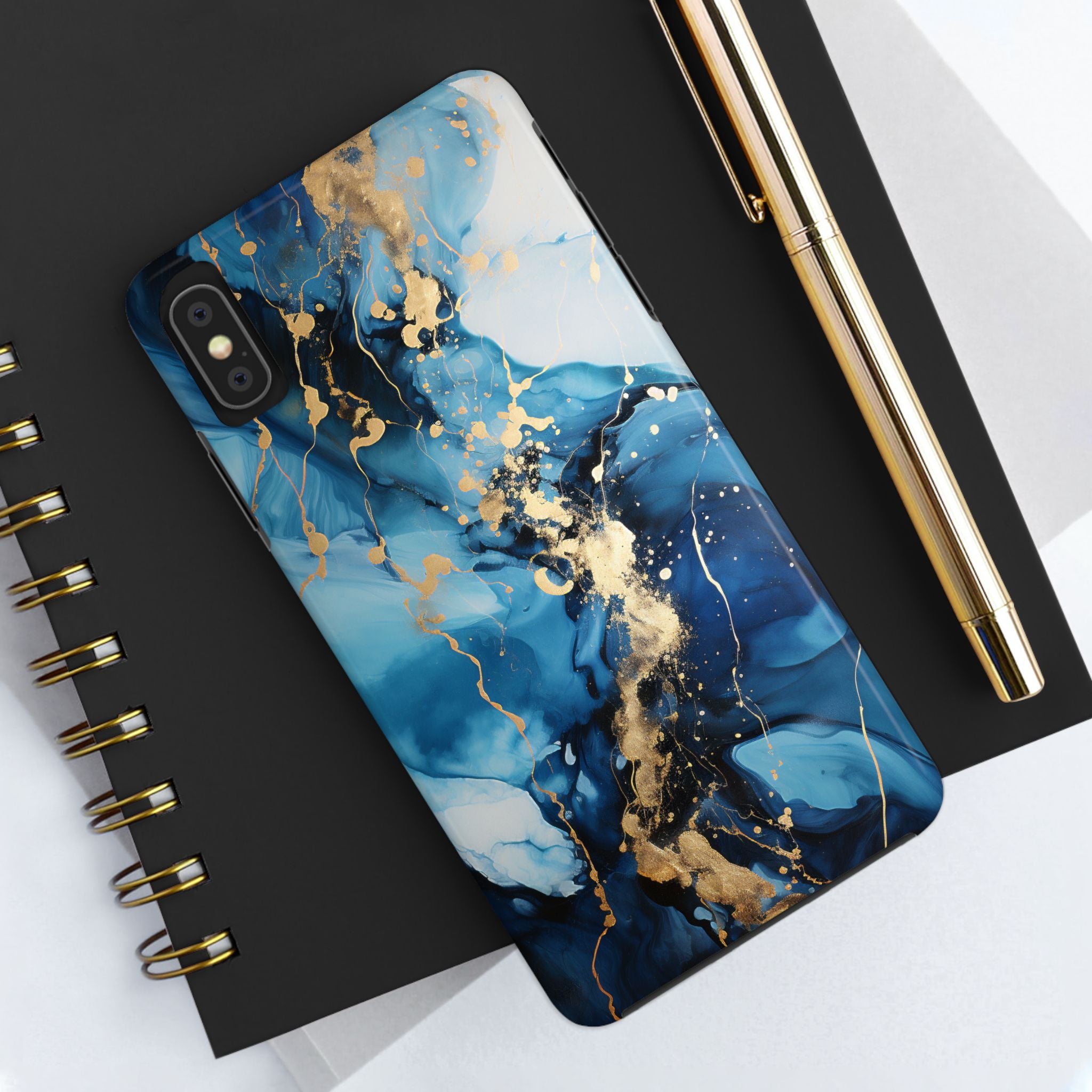 blue-gold-marble-iphone-tough-case-elegant-minimalist-protective-cover-stylish-phone-shell-hard-shell-iphone-case-trendy-acce
