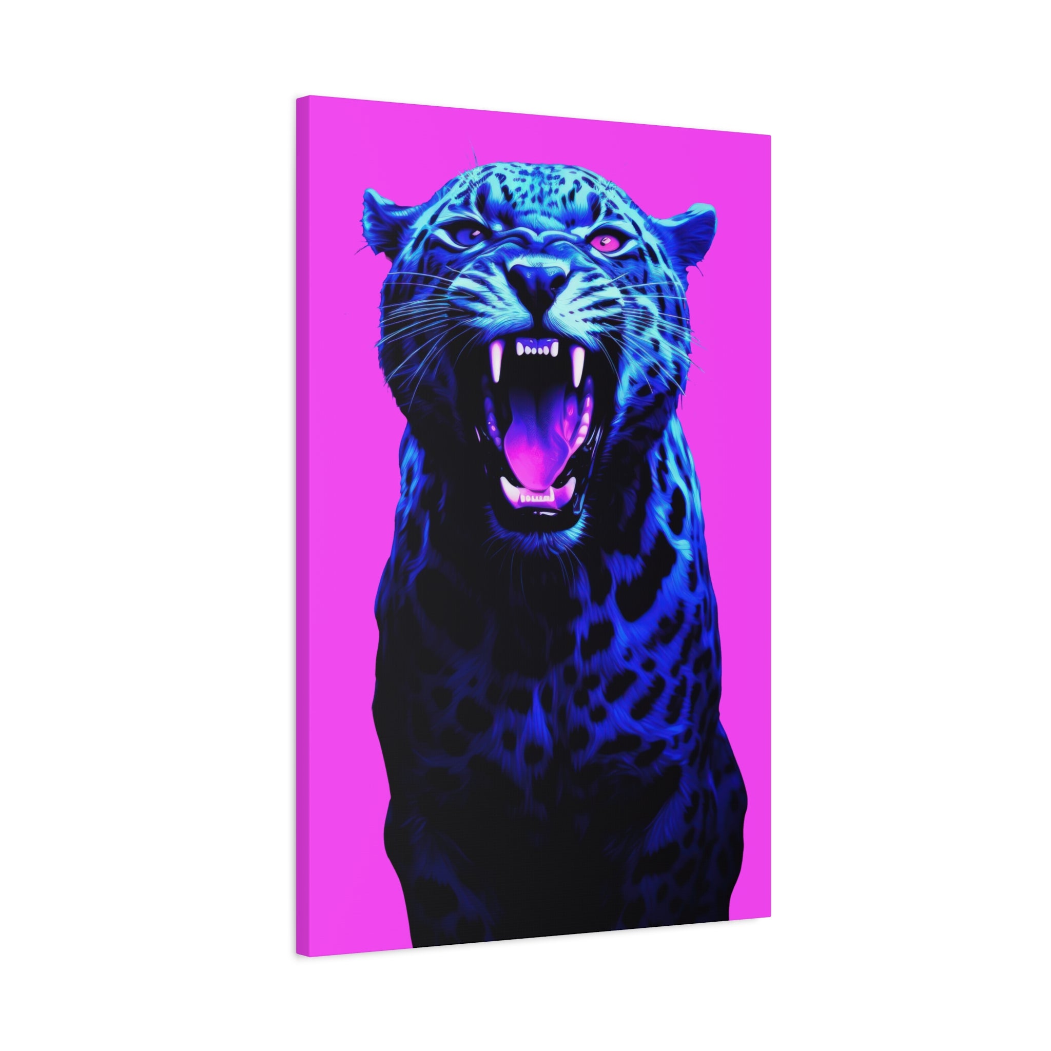 canvas-print-neon-leopard-wall-art-vaporwave-home-decor-stretched-matte-canvas-living-room-decor