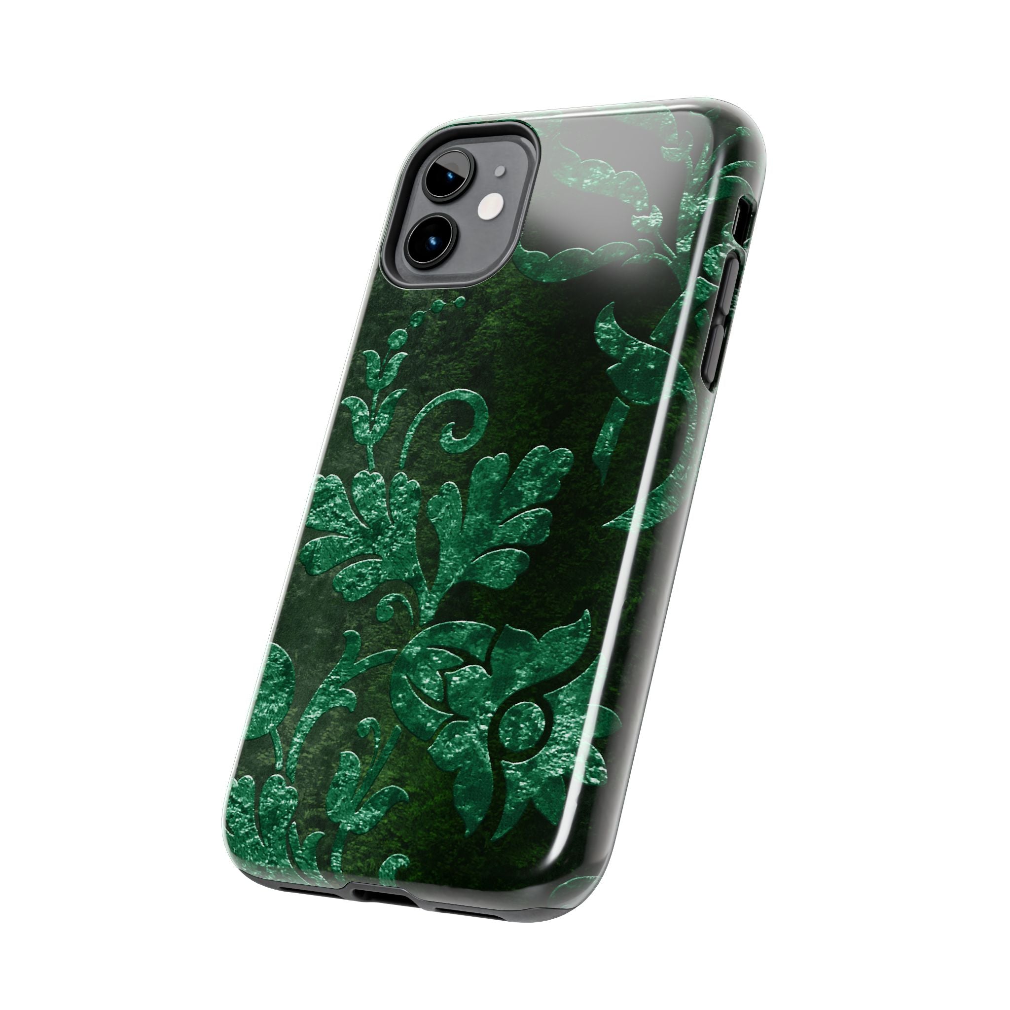 embossed-emerald-velvet-tough-phone-case-protective-iphone-cover-heavy-duty-phone-case-rugged-phone-case-durable-smartphone-c