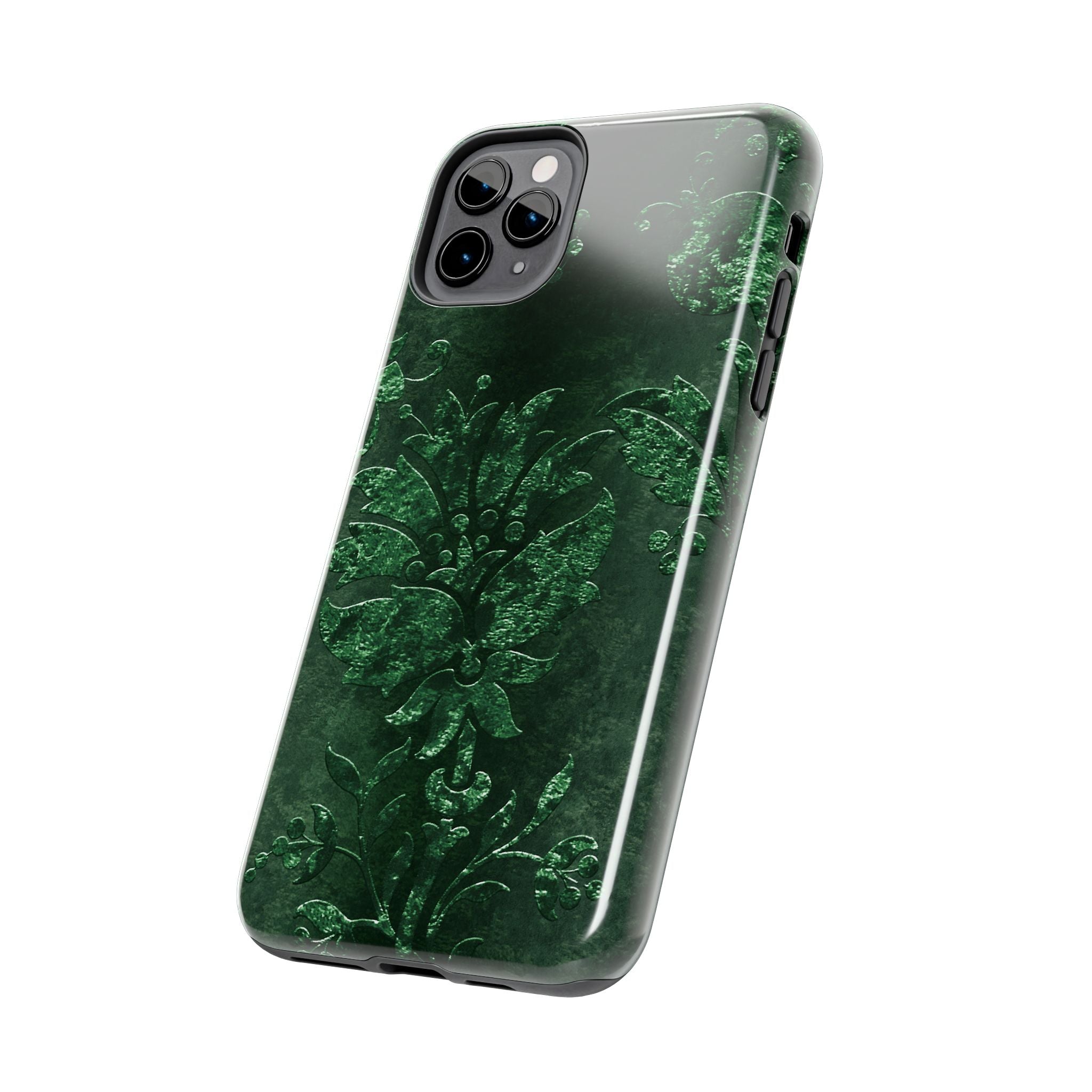 embossed-emerald-velvet-tough-iphone-case-protective-iphone-cover-heavy-duty-iphone-case-rugged-phone-case-durable-smartphone