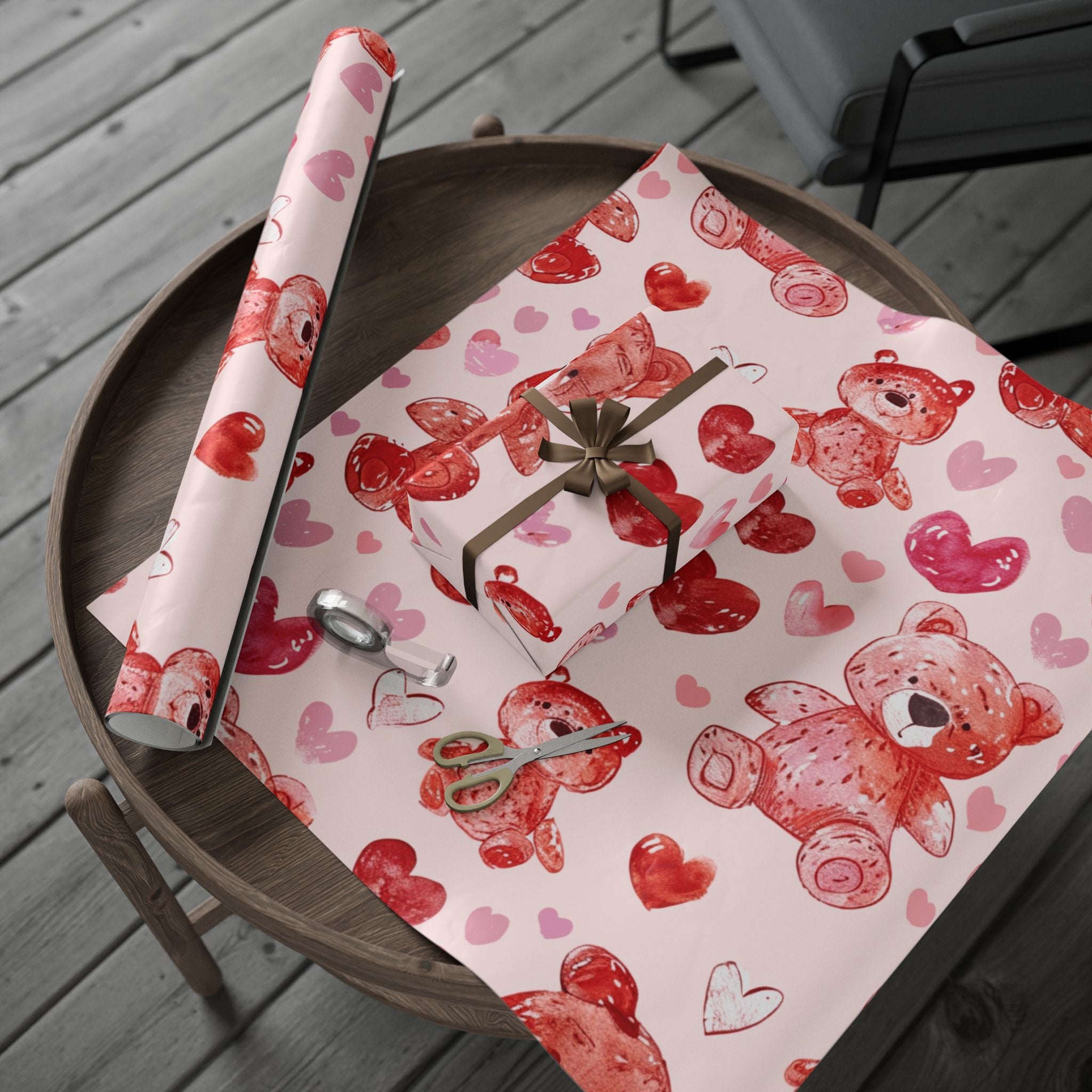 valentine-wrapping-papers-pink-teddy-bear-v-day-gift-wrap-holiday-present-accessories-love-theme-packaging-romantic-giftwrap-