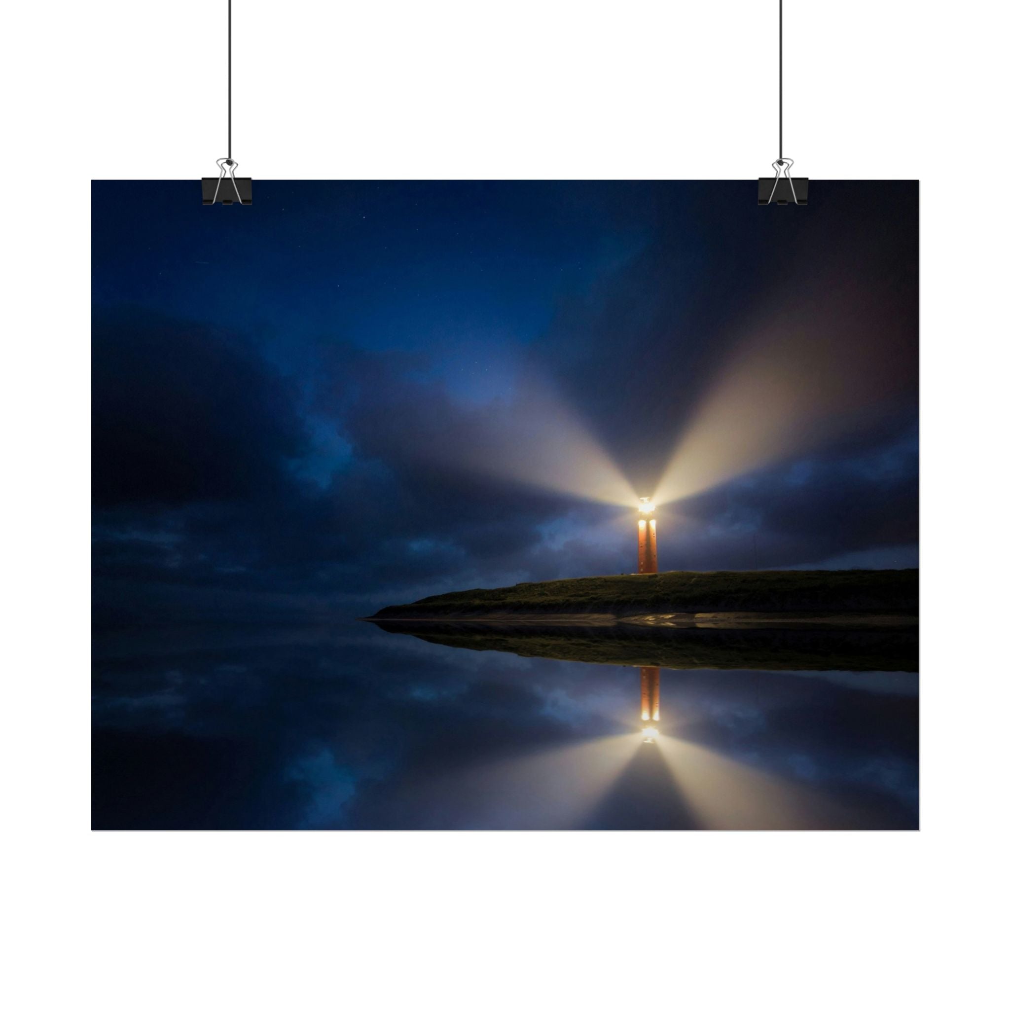 lighthouse-on-rock-poster-wall-art-coastal-wall-decor-nautical-decor-beach-house-decoration-seaside-wall