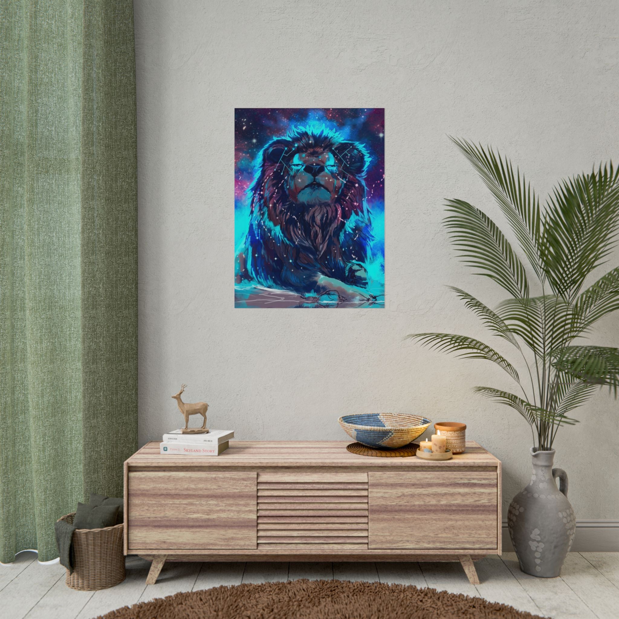 poster-print-lion-wall-art-fantasy-leon-living-room-decor-lion-wall-decor-lion-poster-jungle-animal-art-print-wildlife-safari