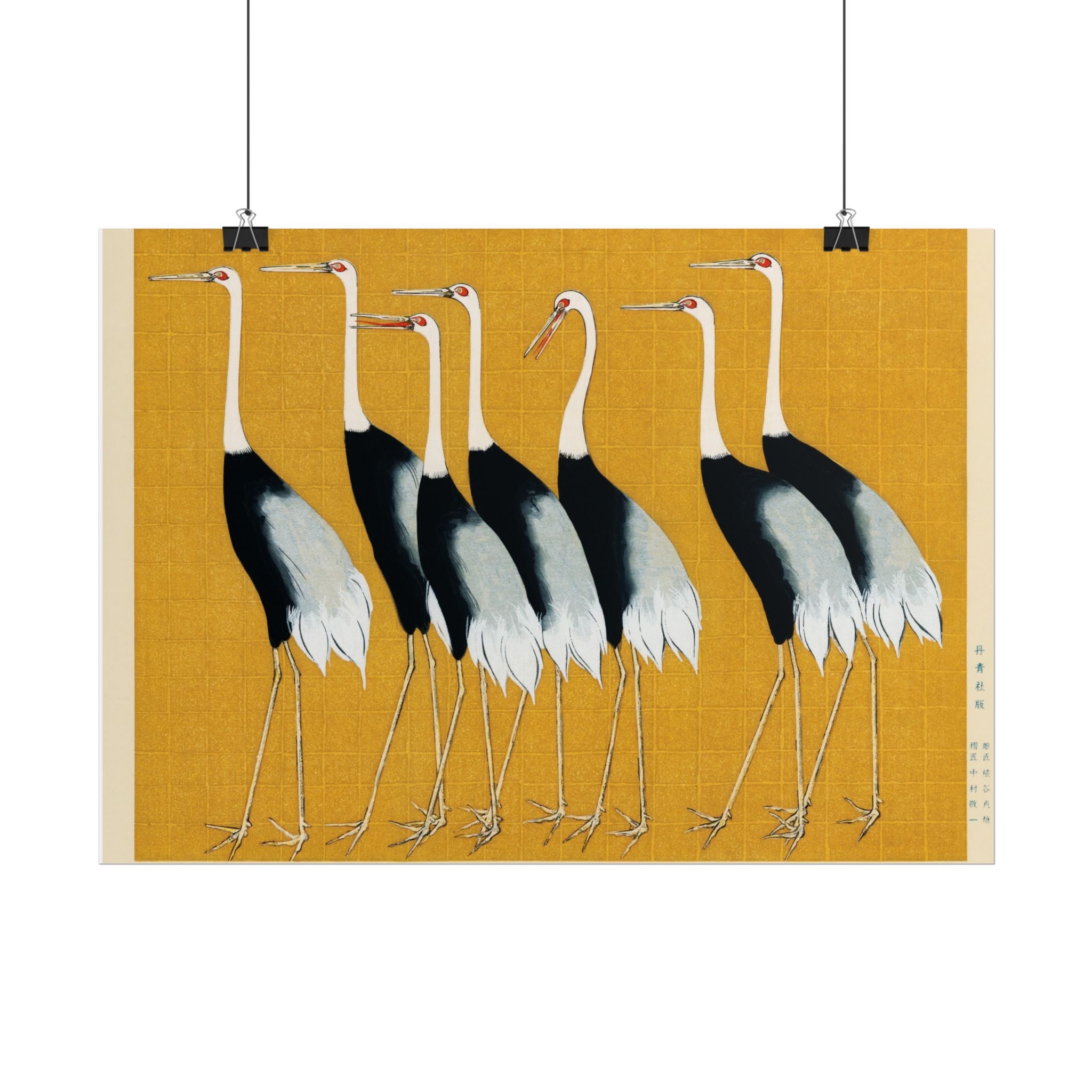 Japanese Red Crown Crane Poster Wall Art, Home Decor, Housewarming Gift, Poster Print, Japanese Poster Wall Decor