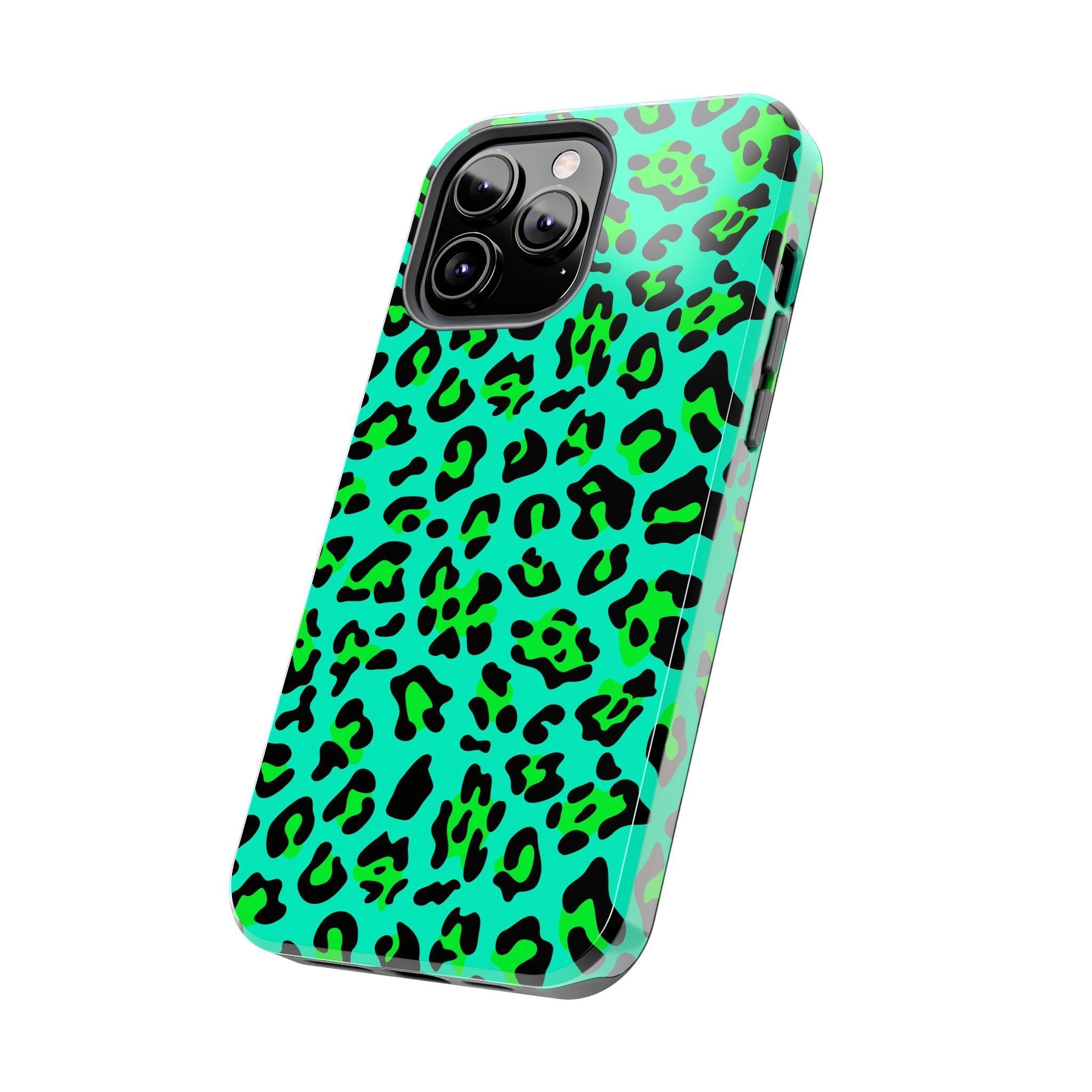 neon-green-teal-leopard-iphone-tough-case-stylish-phone-cover-protective-cellphone-case-trendy-smartphone-accessory-gift-for-
