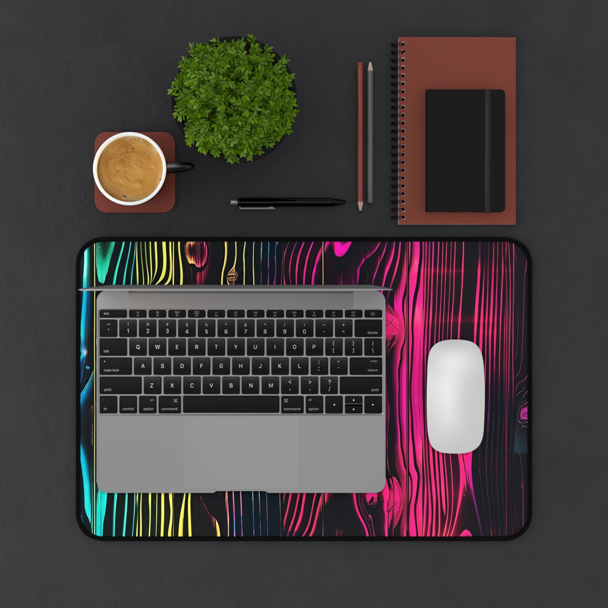 colorful-neon-wood-wall-large-desk-mat-gaming-mouse-pad-vibrant-desk-decor-rainbow-neon-wood-pattern-desk-mat