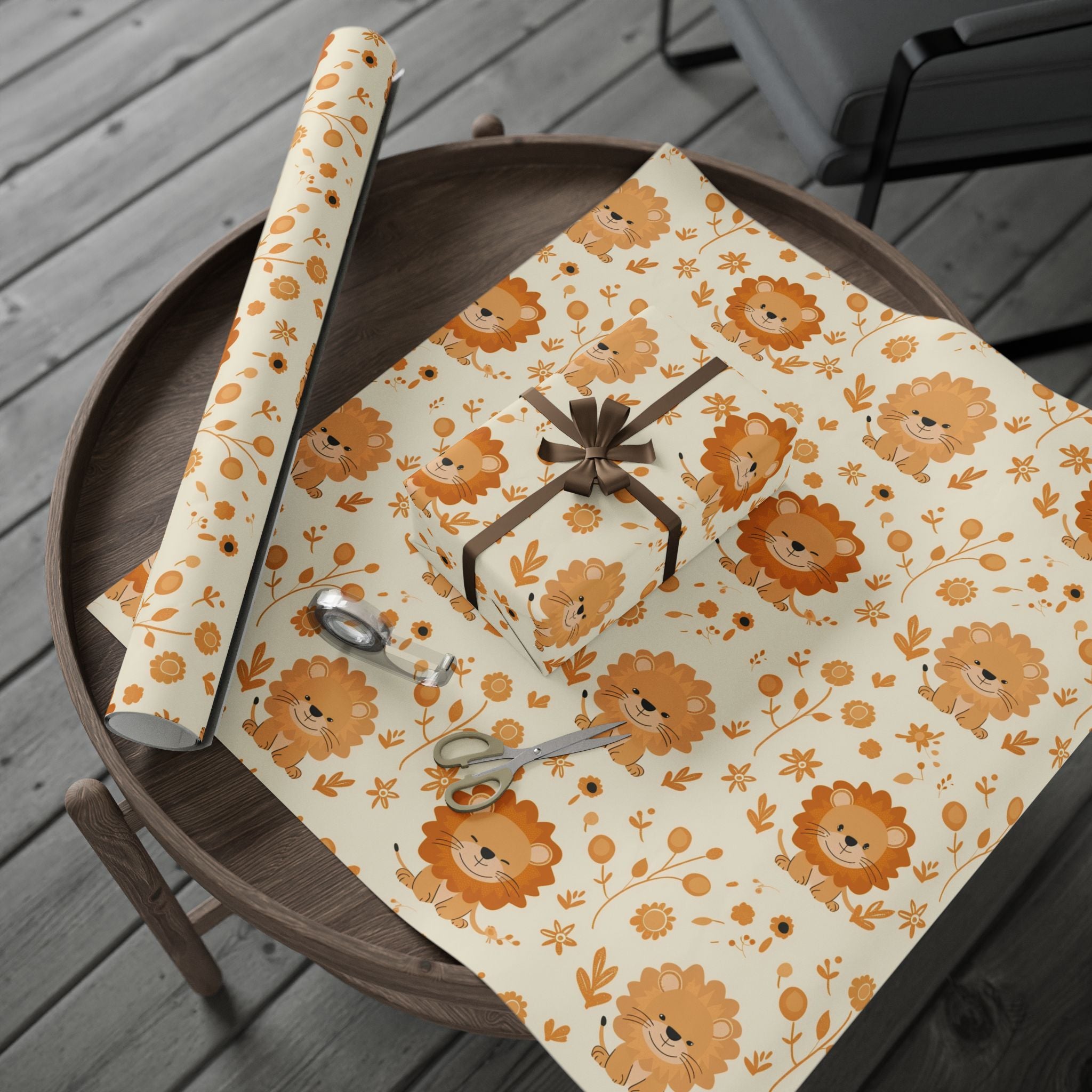 cut-lion-jungle-party-gift-wrap-paper-for-birthdays-and-holidays-30x72-inch-fun-wrapping-sheets-baby-gift-wrap-celebratory