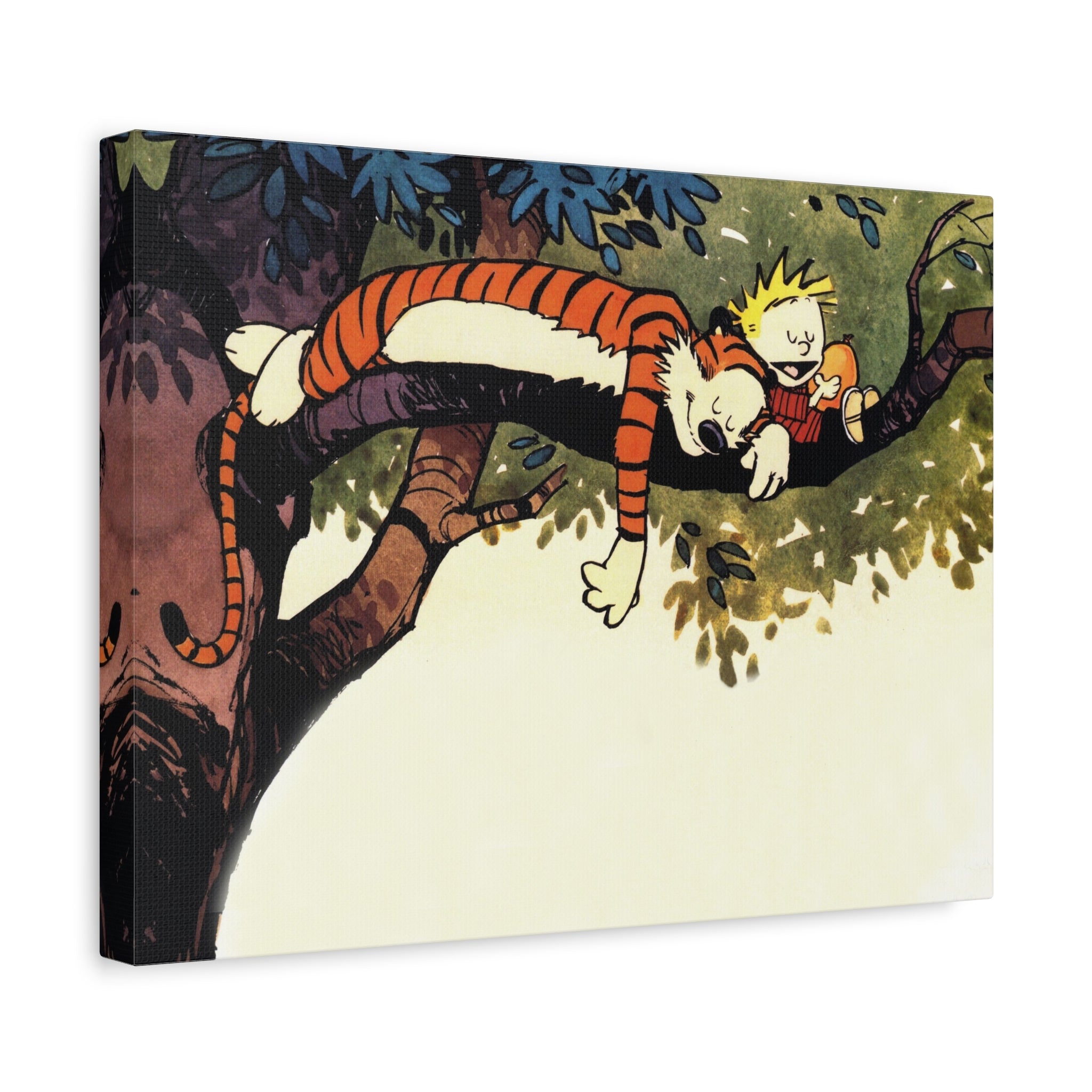 Calvin and Hobbes Canvas Wall Art - Nostalgic Comic Book Poster for Kids Room & Nursery Room Decor - Adventure Theme Print