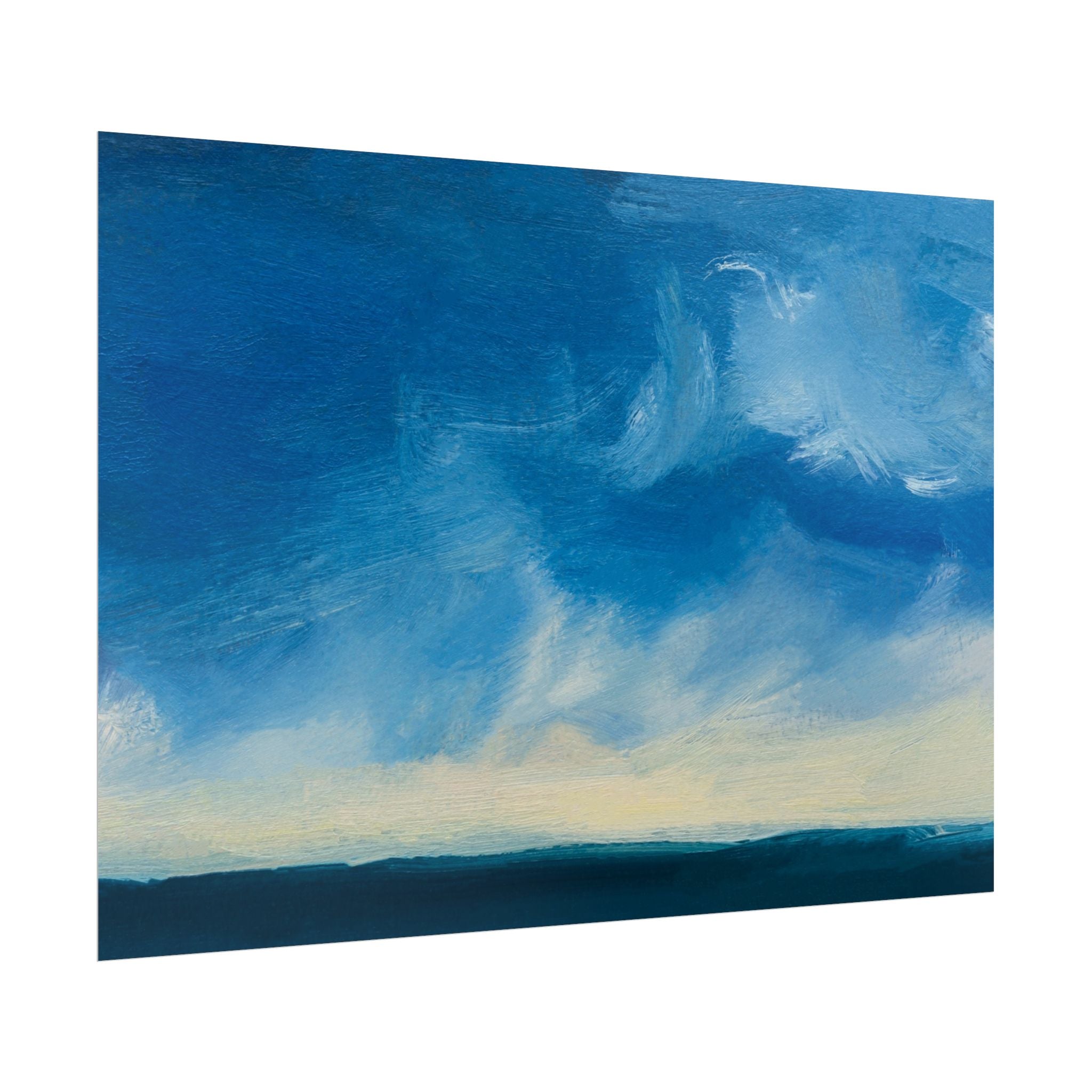 Blue Abstract Poster Print - Ocean and Sky, Home Decor, Office Wall Art, Gift for Art Lovers, Blue Room Decor, Abstract