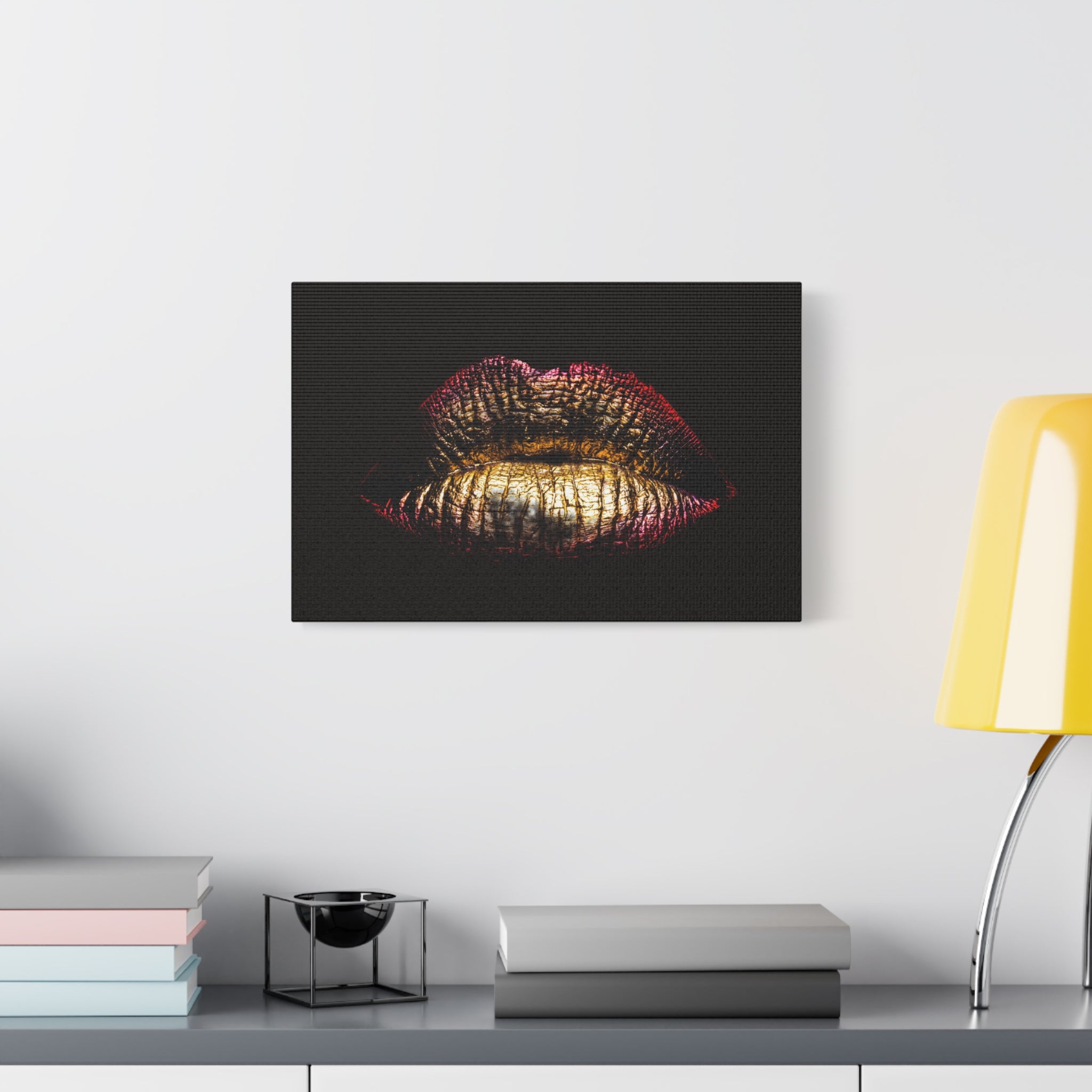 canvas-print-female-art-makeup-glamour-metallic-bronze-lip-contour-stretched-matte-wall-art-poster-home-decor-gift-for-her-be