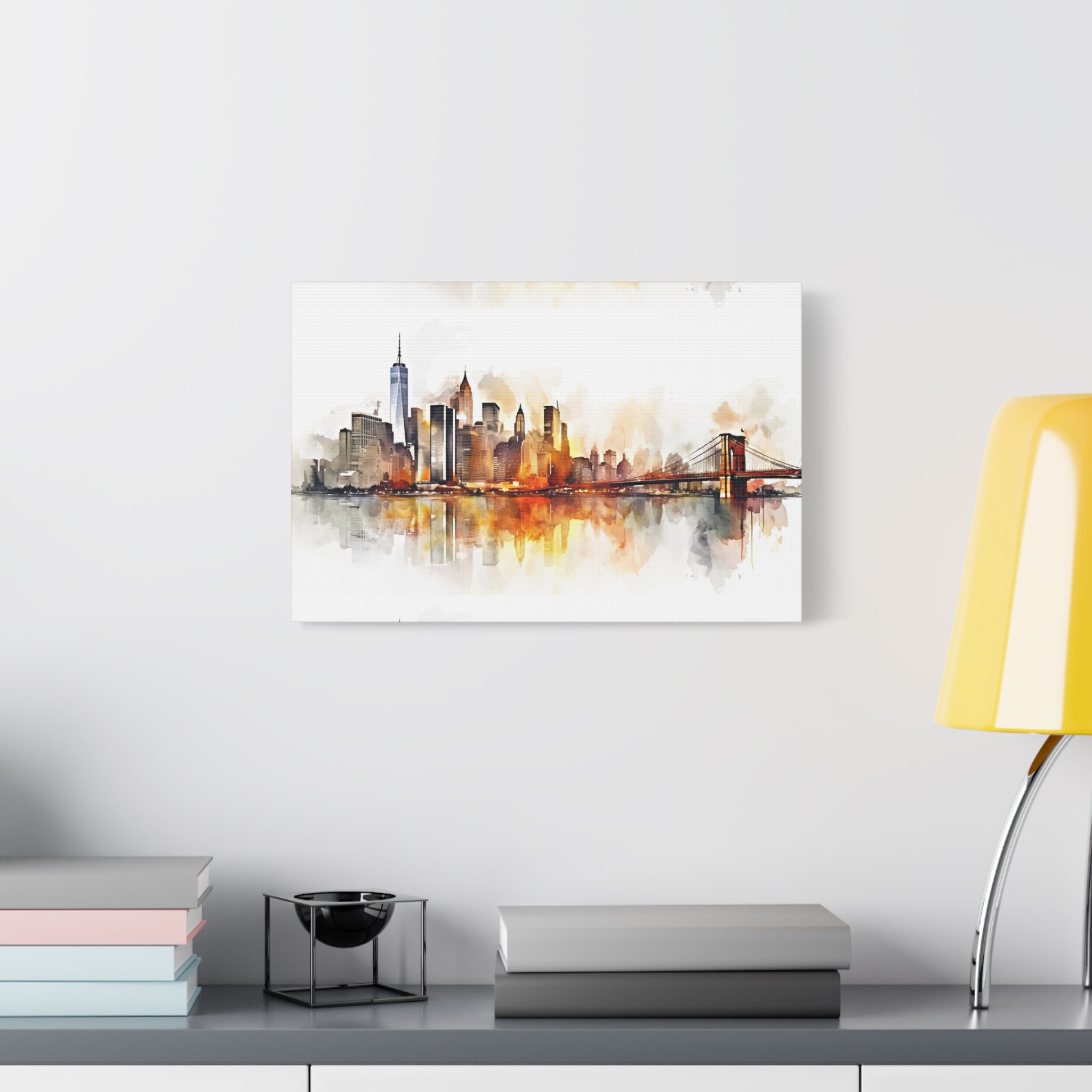 canvas-wall-art-print-watercolor-new-york-city-cityscape-home-decor-matte-stretched-alternative-nyc-wall-decor-urban-landscap