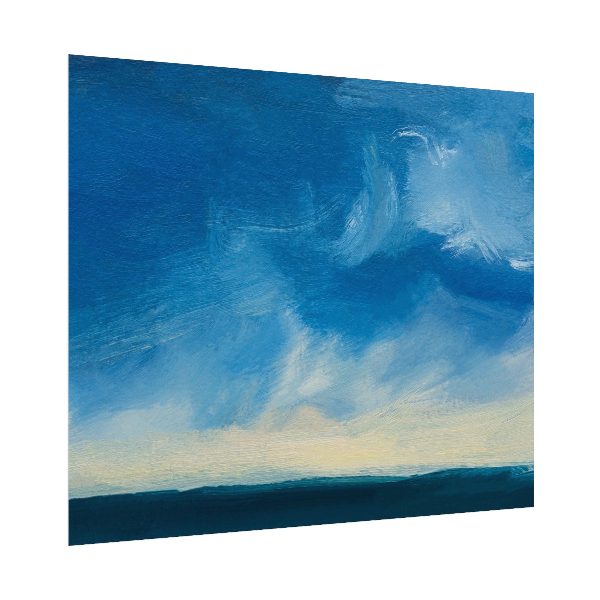 Blue Abstract Poster Print - Ocean and Sky, Home Decor, Office Wall Art, Gift for Art Lovers, Blue Room Decor, Abstract