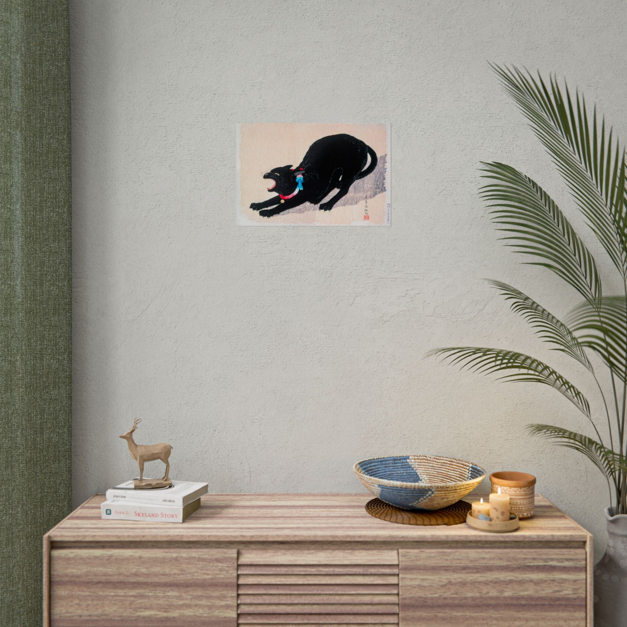 black-cat-hissing-poster-print-rolled-wall-art-for-cat-lovers-cat-art-decor-cat-themed-home-decor-gift-for-cat-owners-cat-wal