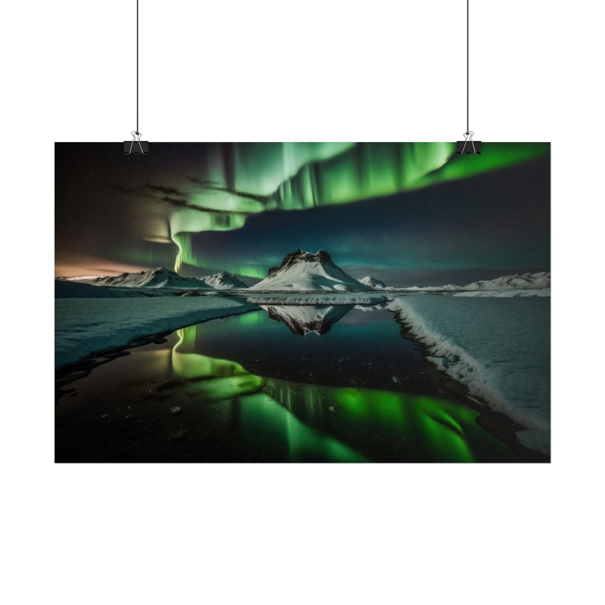 Aurora Borealis Poster Wall Art Print, Scenery Northern Lights,  Home Decor, Starry Night Photography, Housewarming Gifts