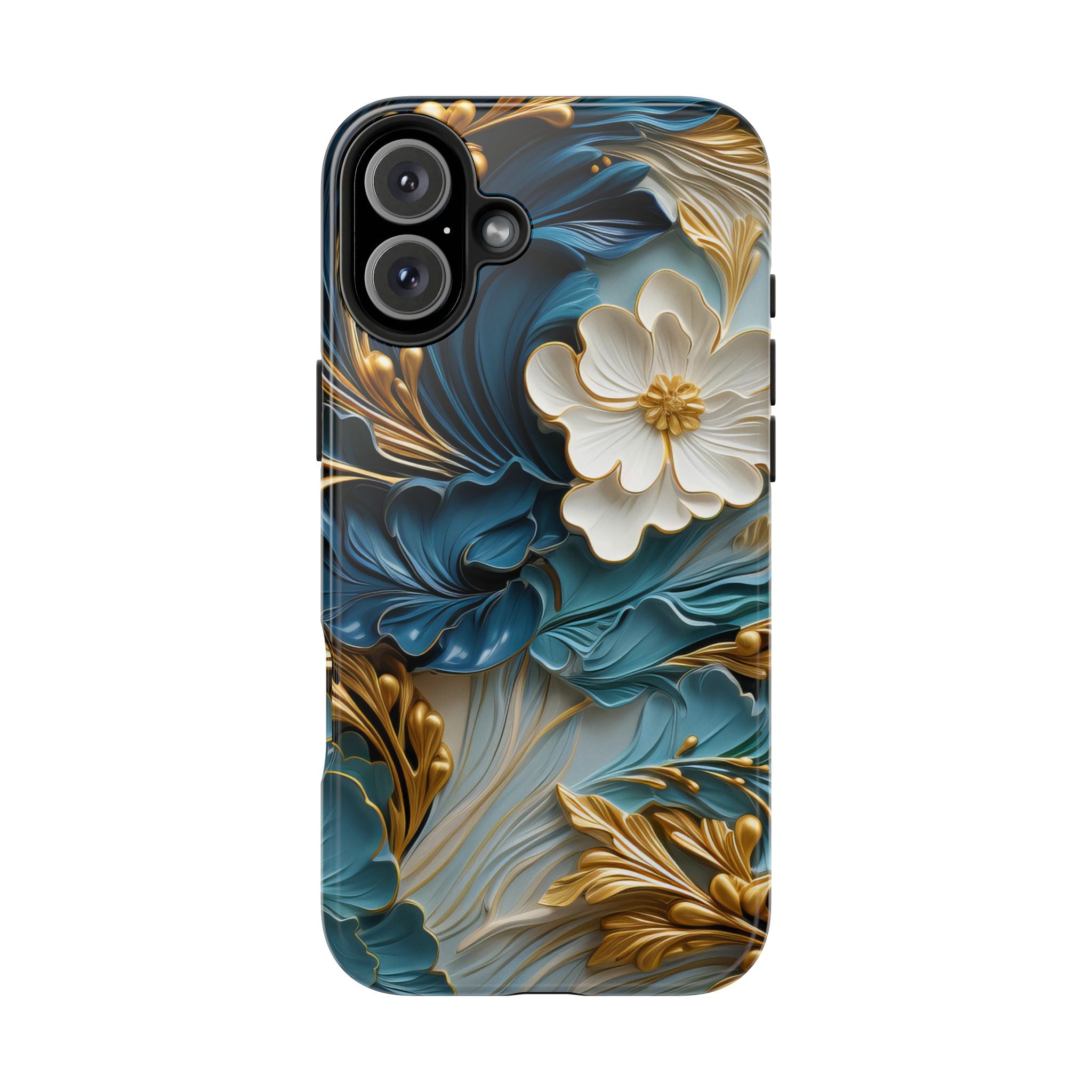 textured-art-nouveau-floral-tough-phone-case-cottagecore-iphone-case-unique-floral-phone-cover-vintage-style-iphone-case-prot