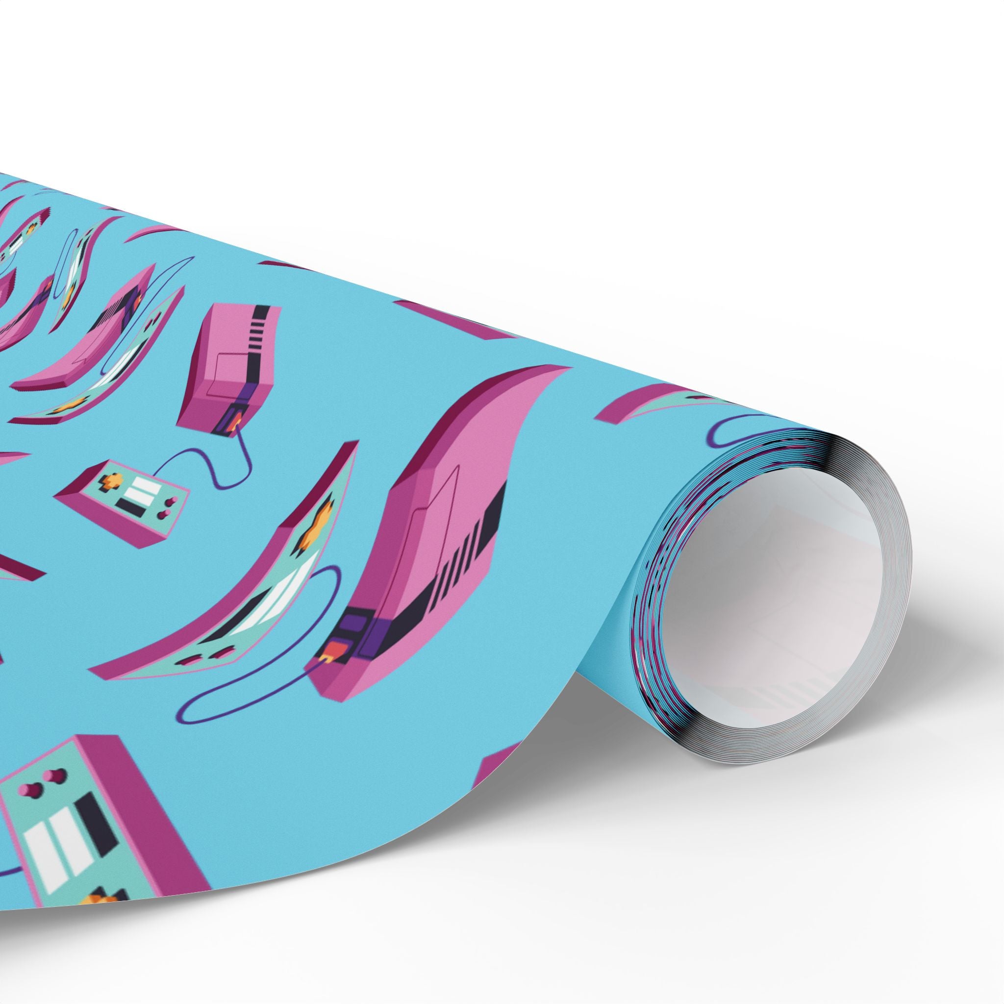gamer-wrapping-papers-gaming-console-retro-game-gift-wrap-video-game-themed-decoration-geeky-christmas-present-wrap-unique-bi
