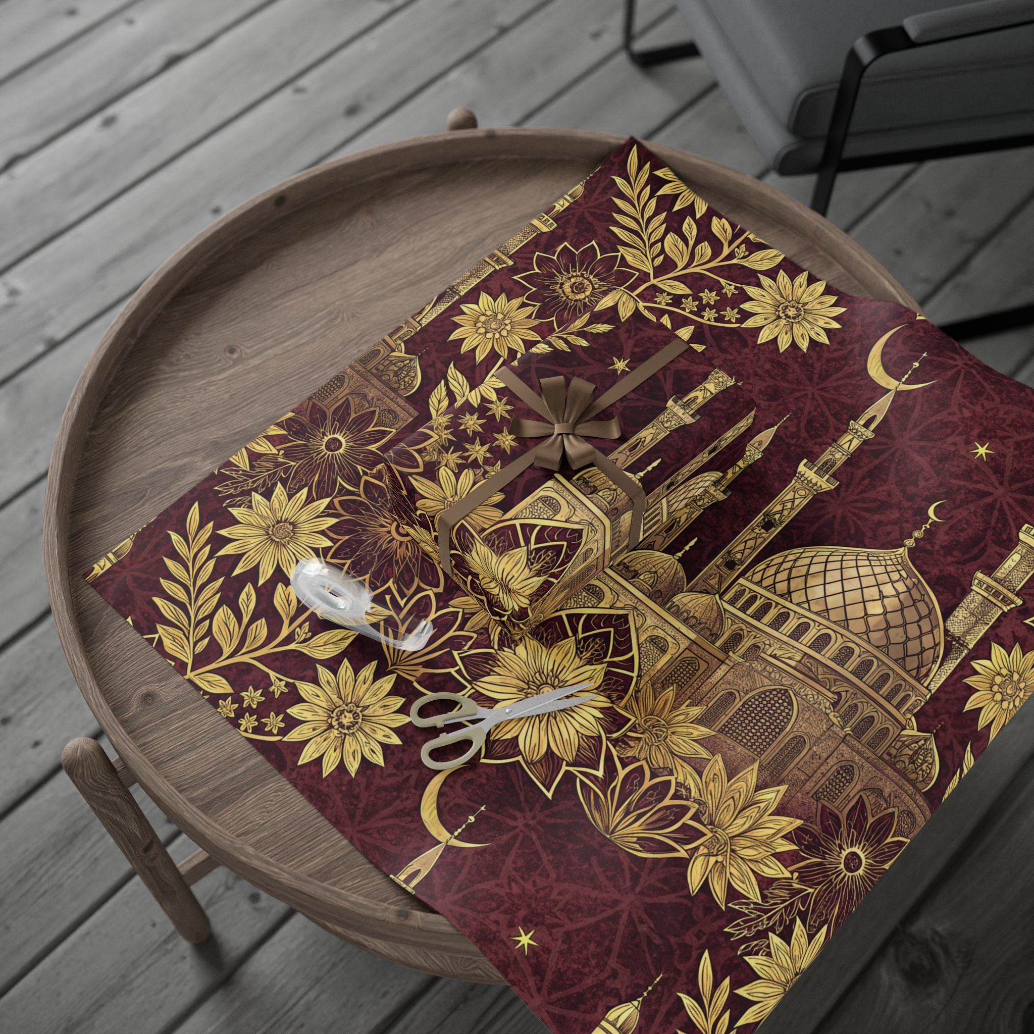 ramadan-night-wrapping-papers-islamic-celestial-gift-wrap-mosque-silhouette-eid-holiday-supplies-festive-present-packaging-re