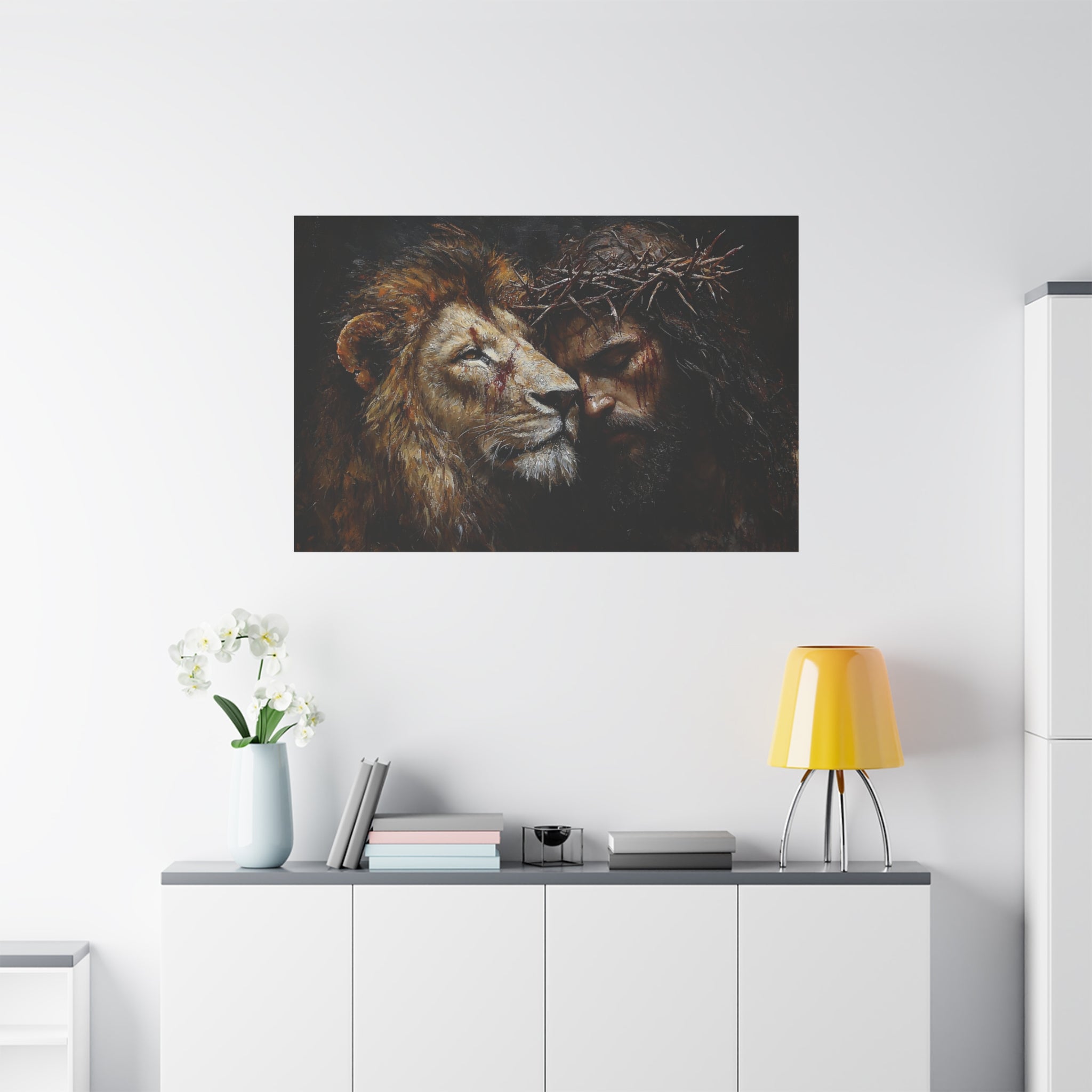 canvas-print-jesus-and-lion-wall-art-christian-home-decor-religious-wall-hanging-inspirational-artwork-gift-for-him-biblical-