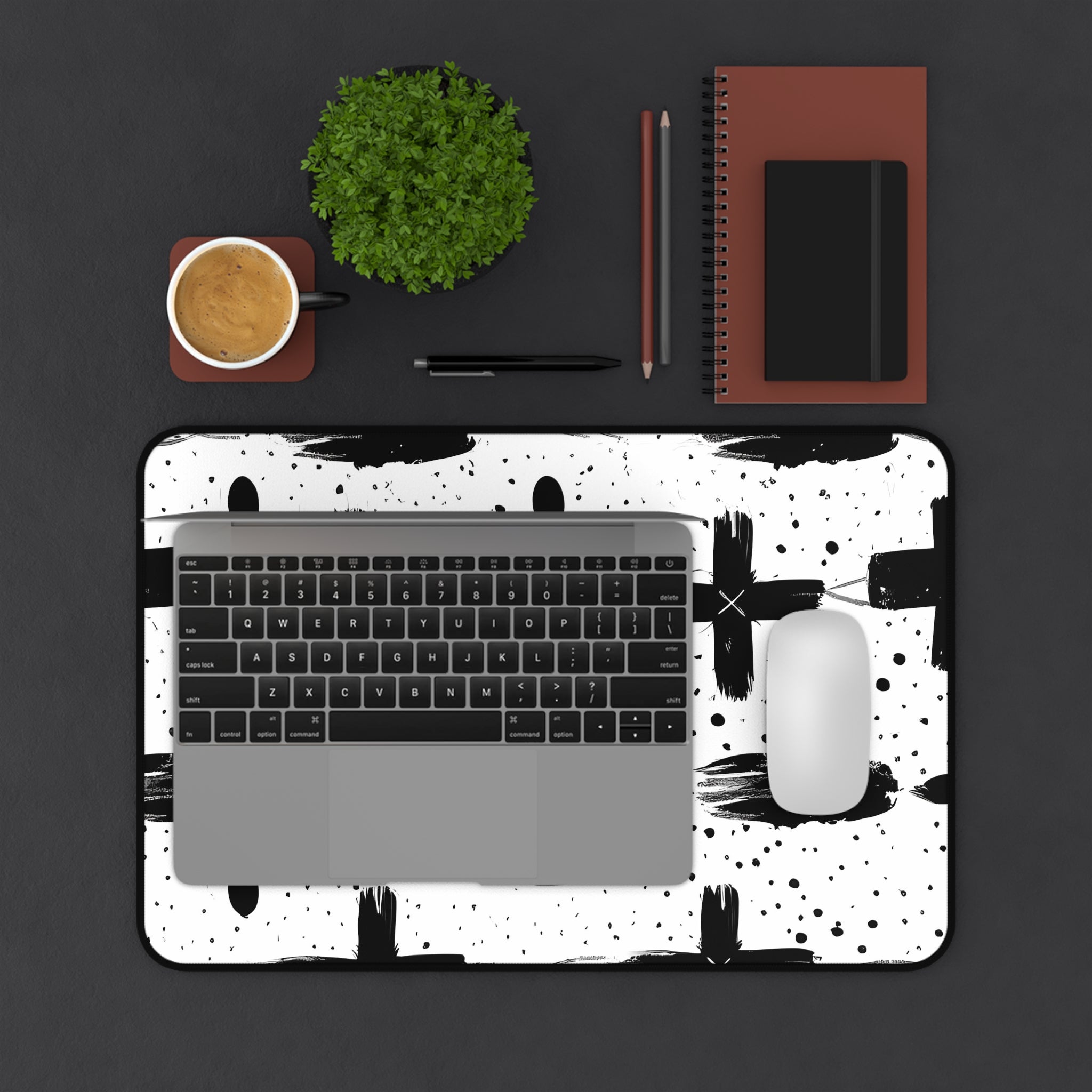 plus-monochrome-mouse-pad-black-and-white-face-desk-mat-sleek-black-and-white-desk-pad-modern-minimalist-mouse-pad