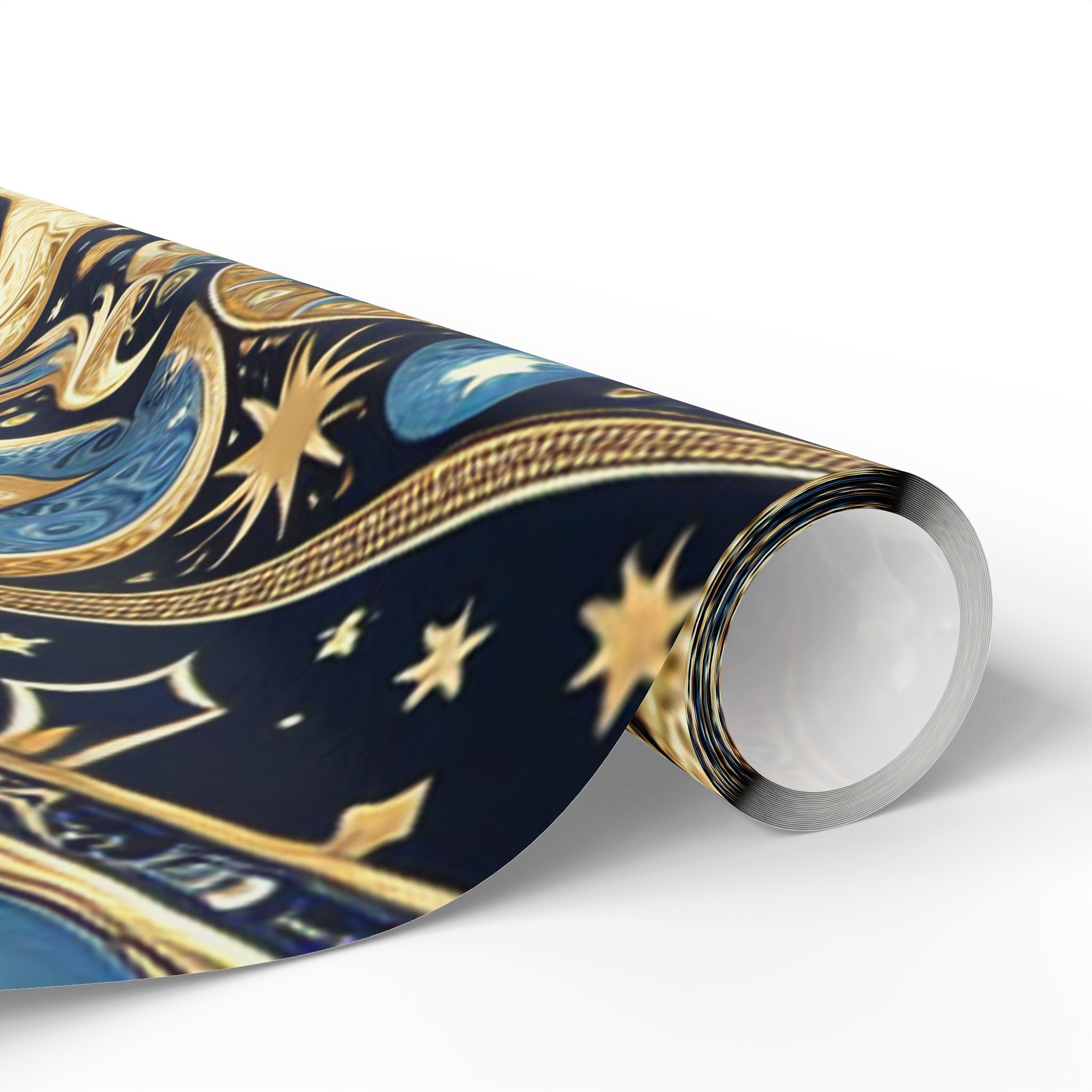 moon-and-stars-wrapping-paper-celestial-gift-wrap-night-sky-presents-space-theme-party-supplies-galaxy-gift-packaging