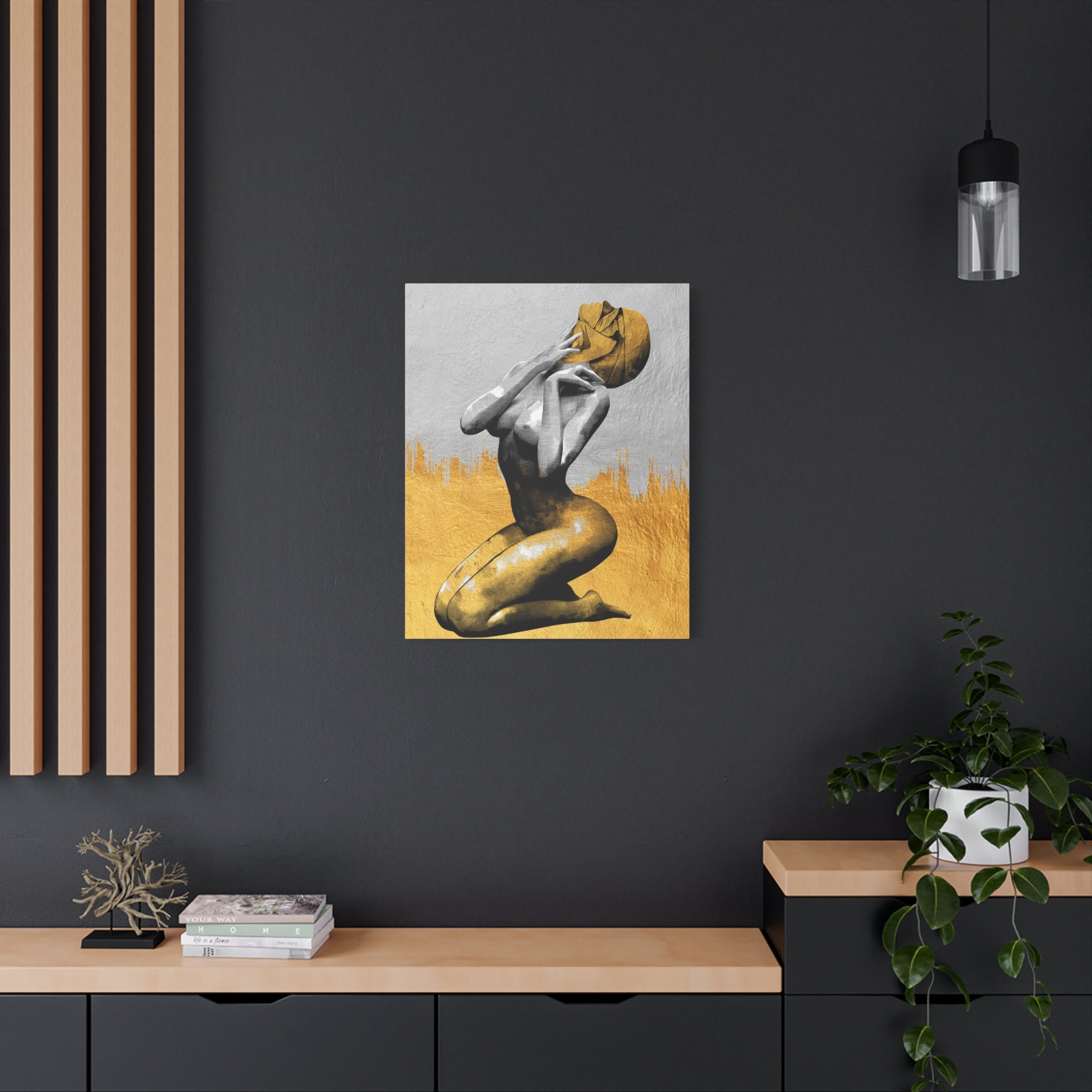 canvas-print-modern-art-nude-art-golden-decor-stretched-matte-canvas-wall-art-for-living-room-alternative-art-print-artwork