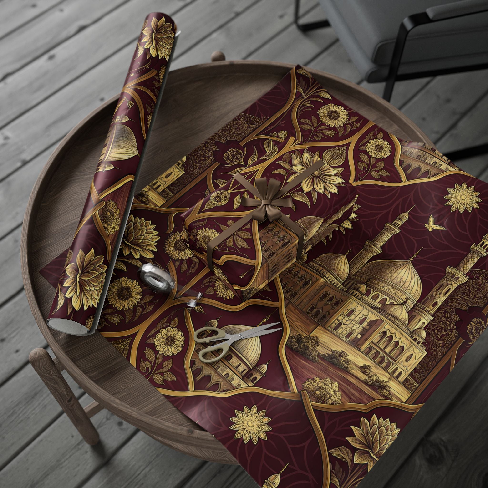 ramadan-night-wrapping-papers-islamic-celestial-gift-wrap-mosque-silhouette-eid-holiday-supplies-festive-present-packaging-re