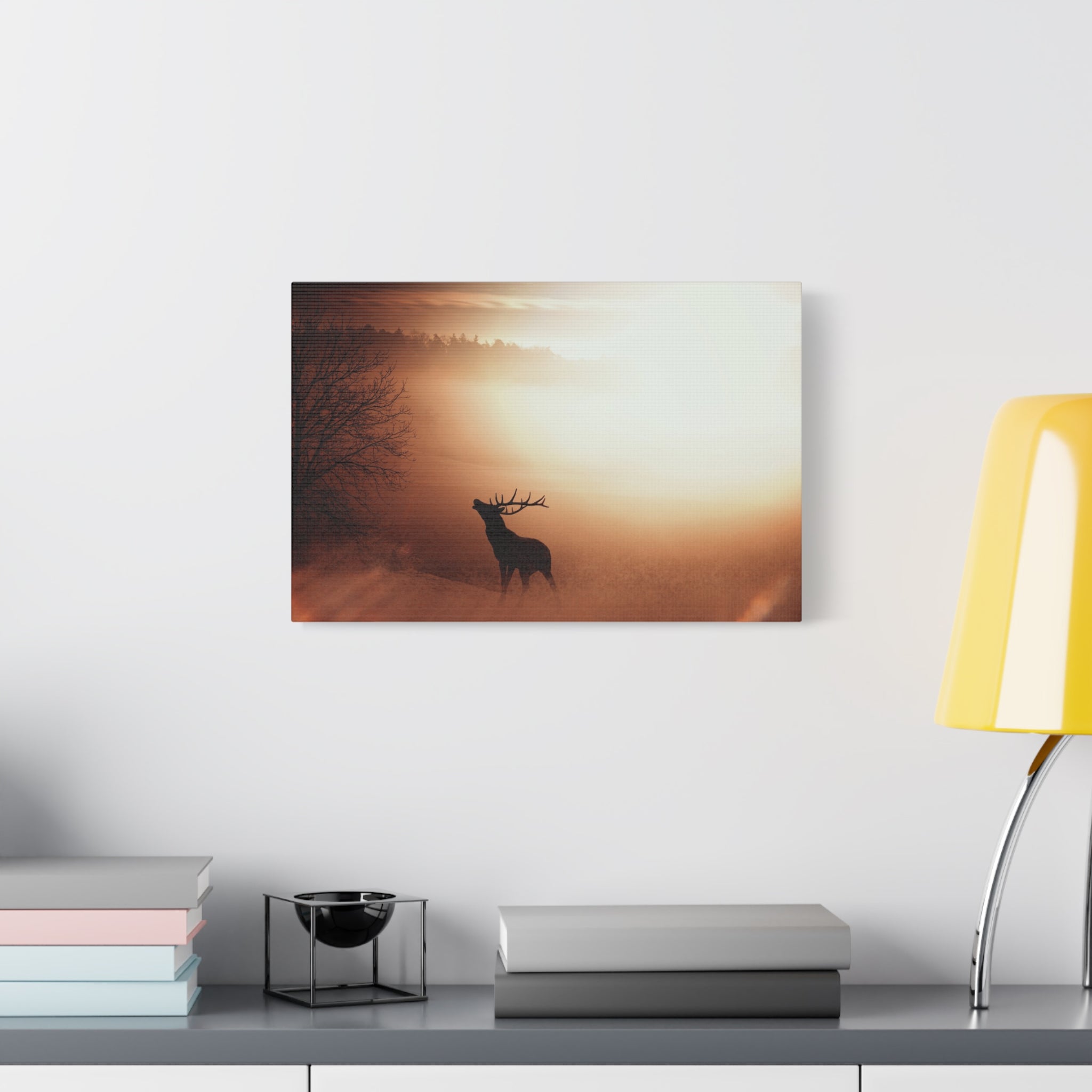 canvas-print-elk-in-forest-nature-home-decor-animal-wall-art-wildlife-decor-matte-stretched-canvas