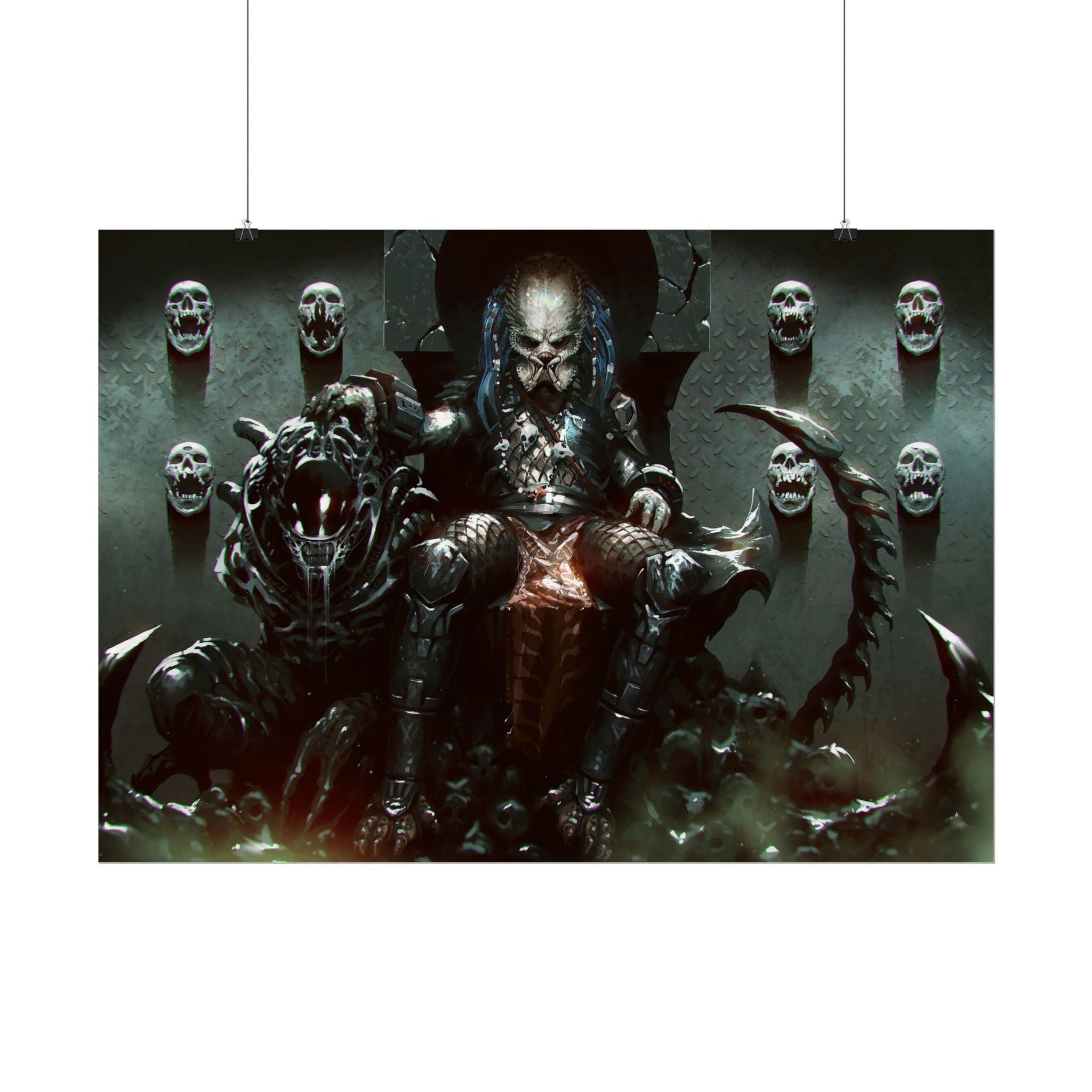 predator-alien-poster-art-xenomorph-movie-poster-print-alien-wall-art-sci-fi-home-decor-geek-wall-decor