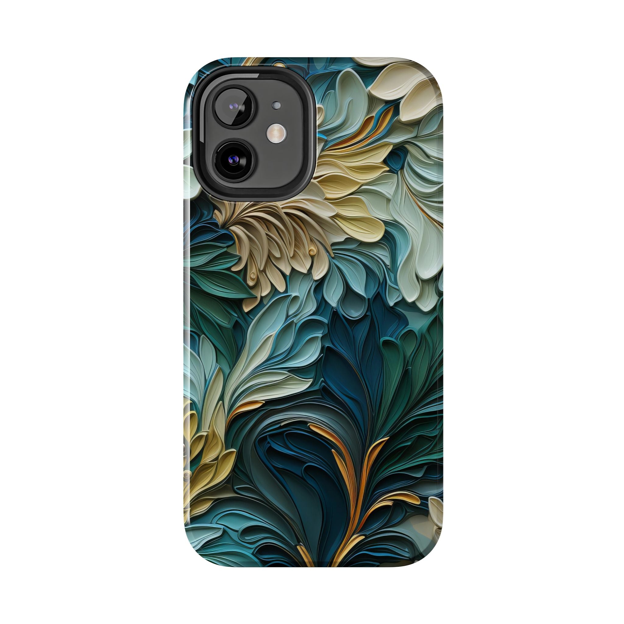 textured-art-nouveau-floral-tough-phone-case-cottagecore-iphone-case-unique-floral-phone-cover-vintage-style-iphone-case-prot