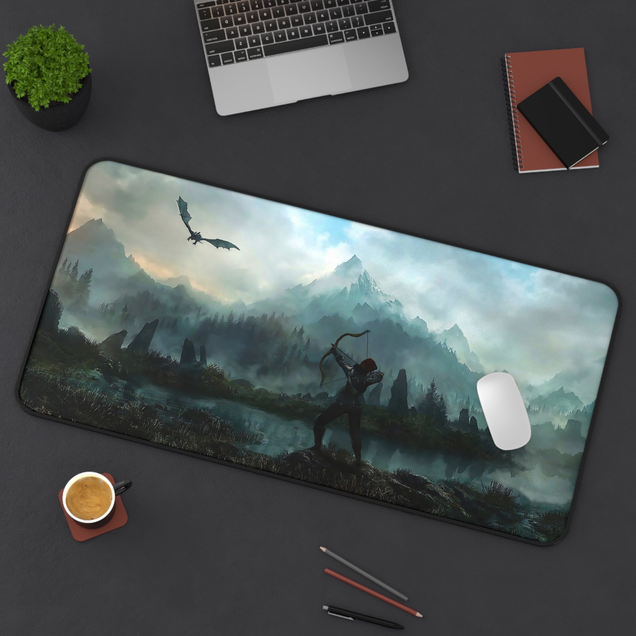 aela-skyrim-deskpad-the-elder-scrolls-elsweyr-mousepad-gaming-desk-mat-dragon-and-viking-warrior-desk-decor