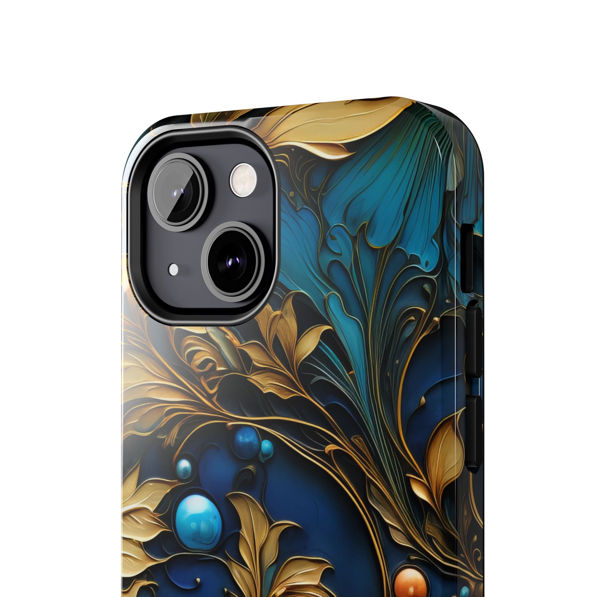 textured-art-nouveau-floral-tough-phone-case-cottagecore-iphone-case-unique-floral-phone-cover-vintage-style-iphone-case-prot