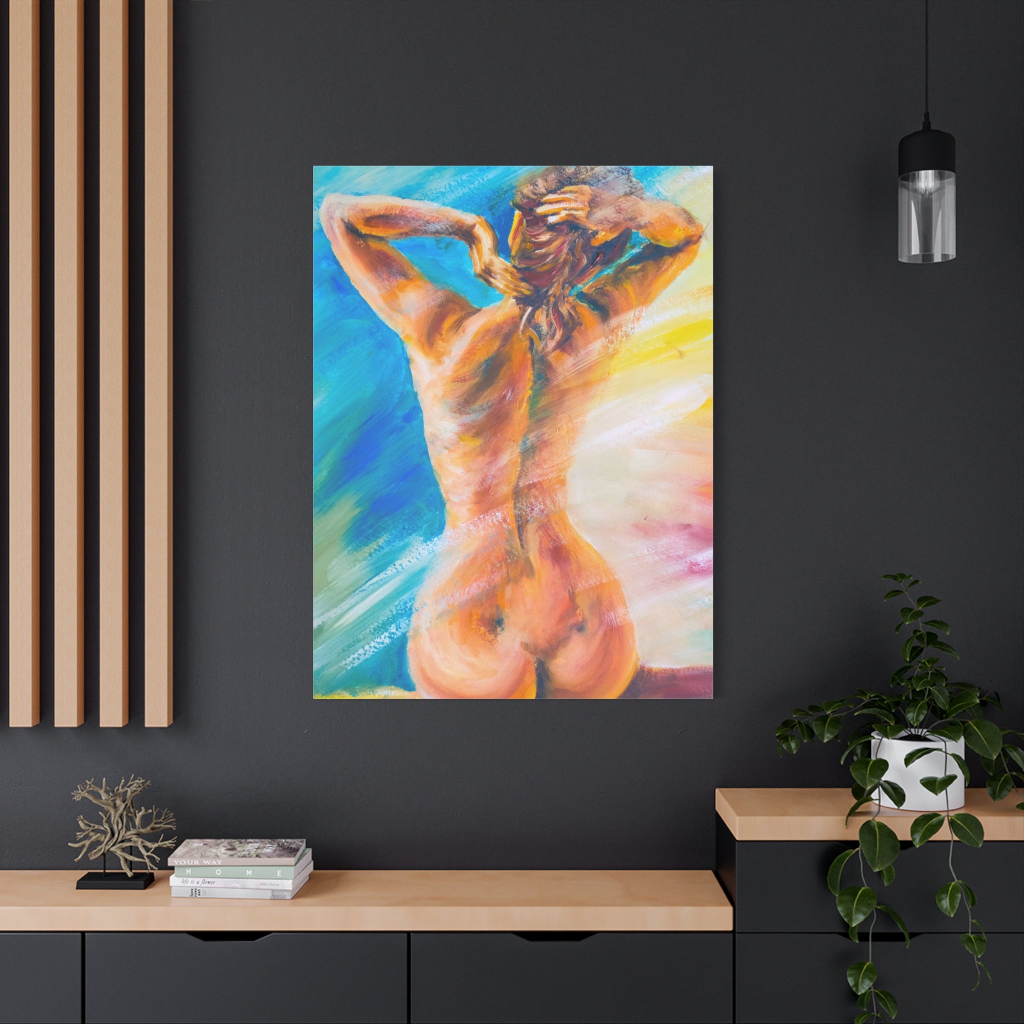 canvas-print-violin-naked-woman-body-oil-effect-wall-decor-matte-stretched-art-musician-gift-bedroom-decoration-living-room-a
