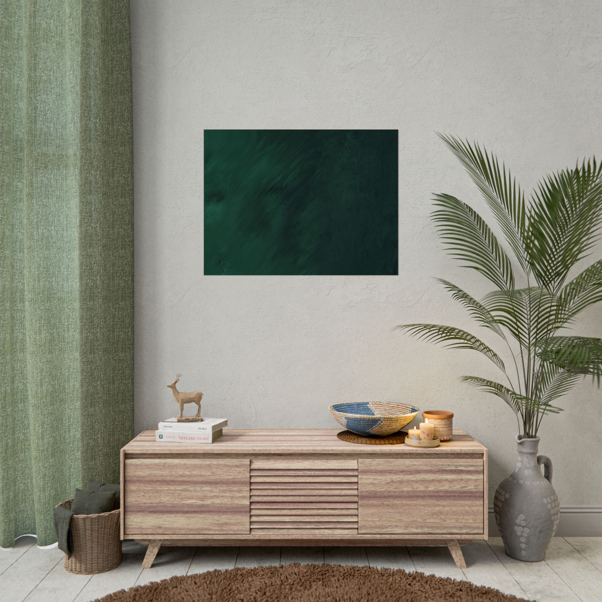 Abstract Green Poster Wall Decor- Wall Art, Home Decor, Office Decor, Green Canvas Bedroom, Modern Art, Green Print