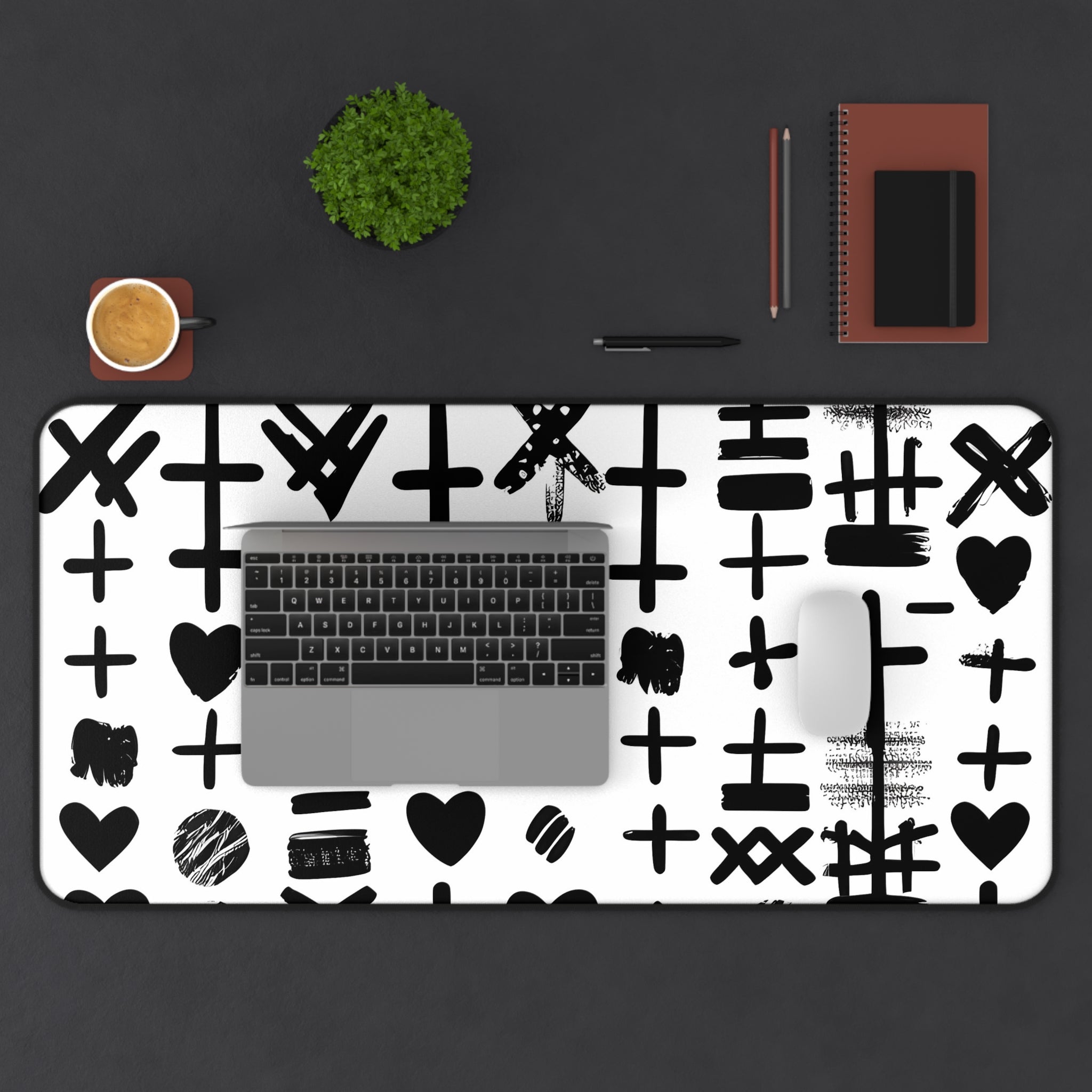 hearth-and-x-monochrome-mouse-pad-black-and-white-desk-mat-sleek-black-and-white-desk-pad-modern-minimalist-mouse-pad