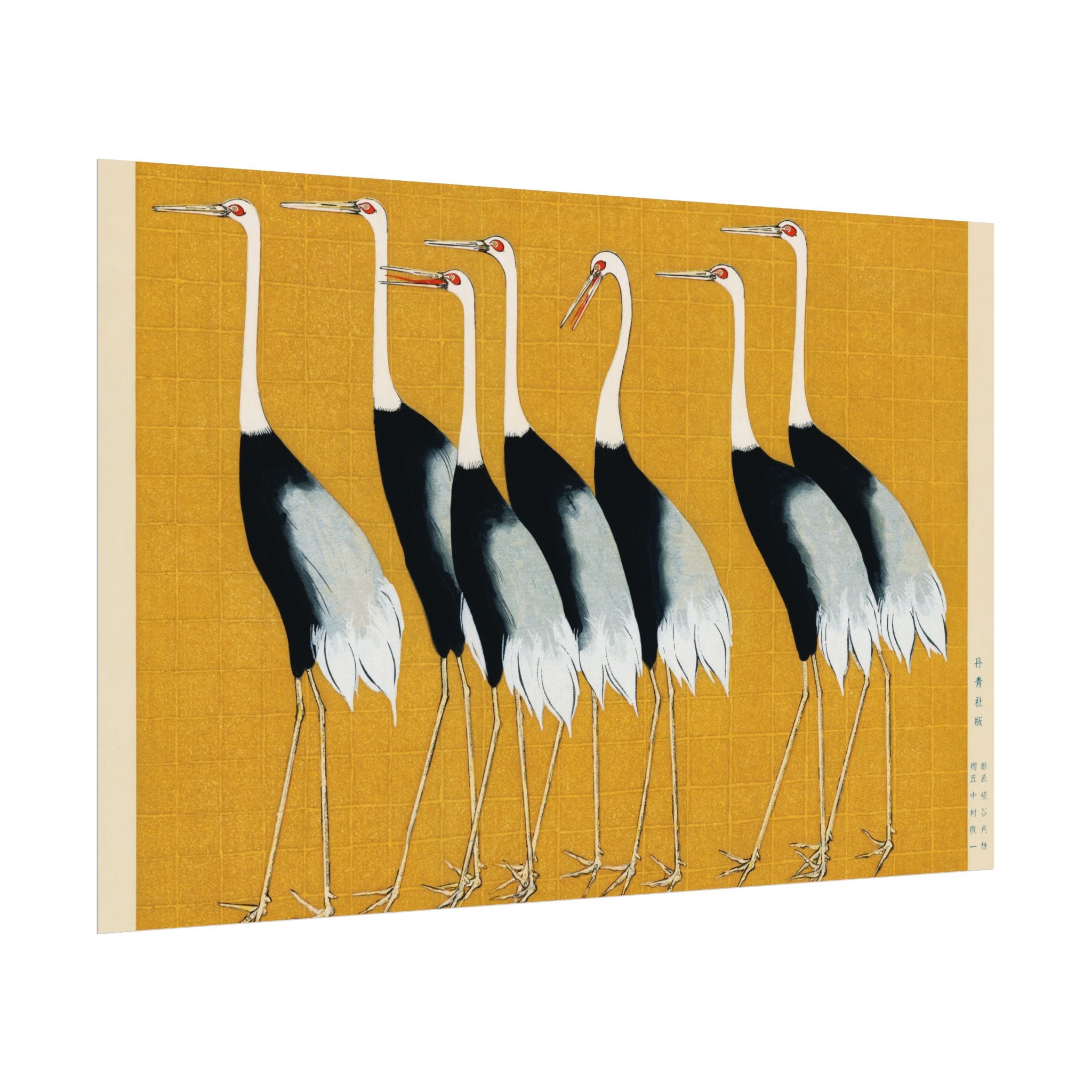 Japanese Red Crown Crane Poster Wall Art, Home Decor, Housewarming Gift, Poster Print, Japanese Poster Wall Decor