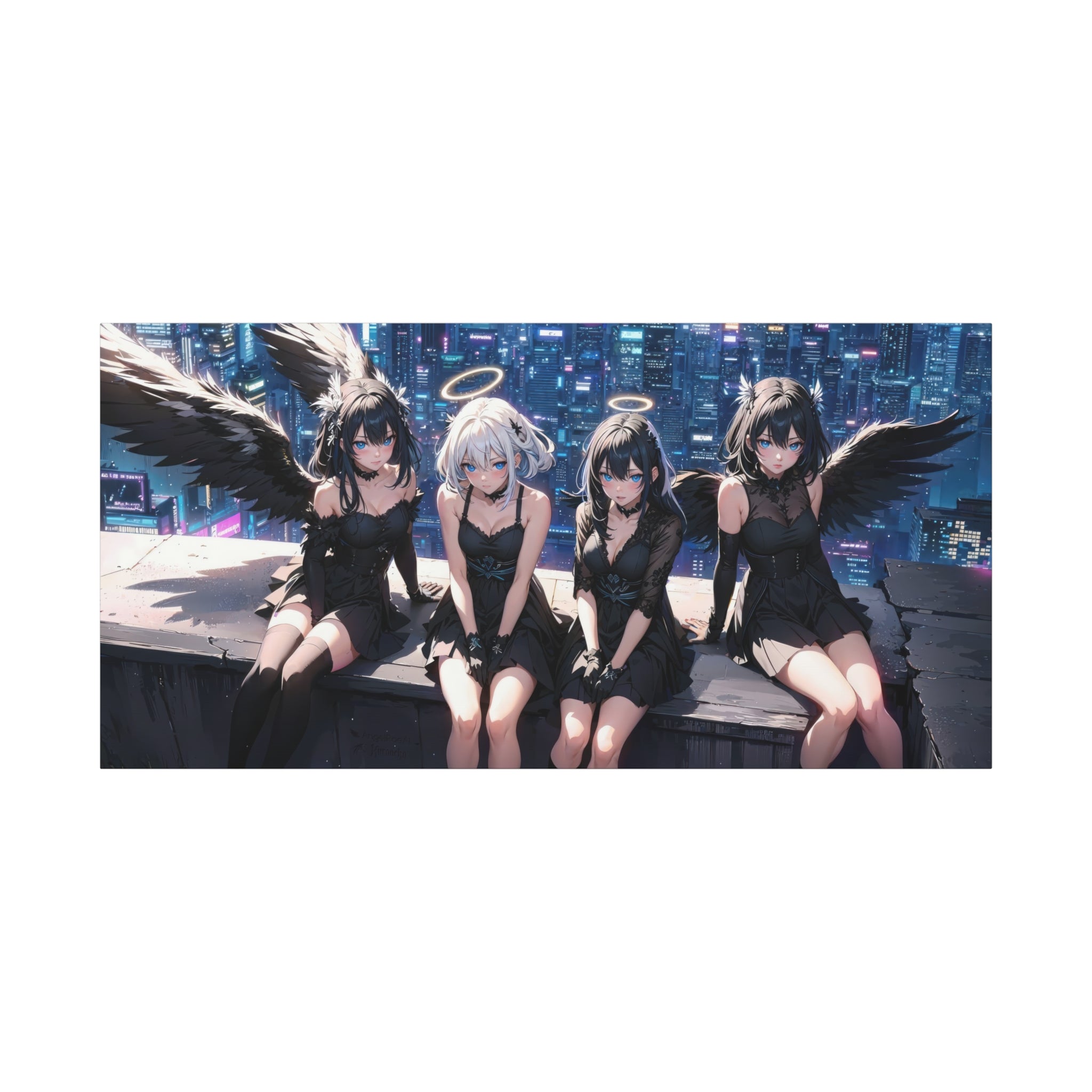 canvas-print-anime-angels-anime-lover-canvas-wall-art-matte-stretched-wall-art-beautiful-anime-girls-decor-anime-print-anime-