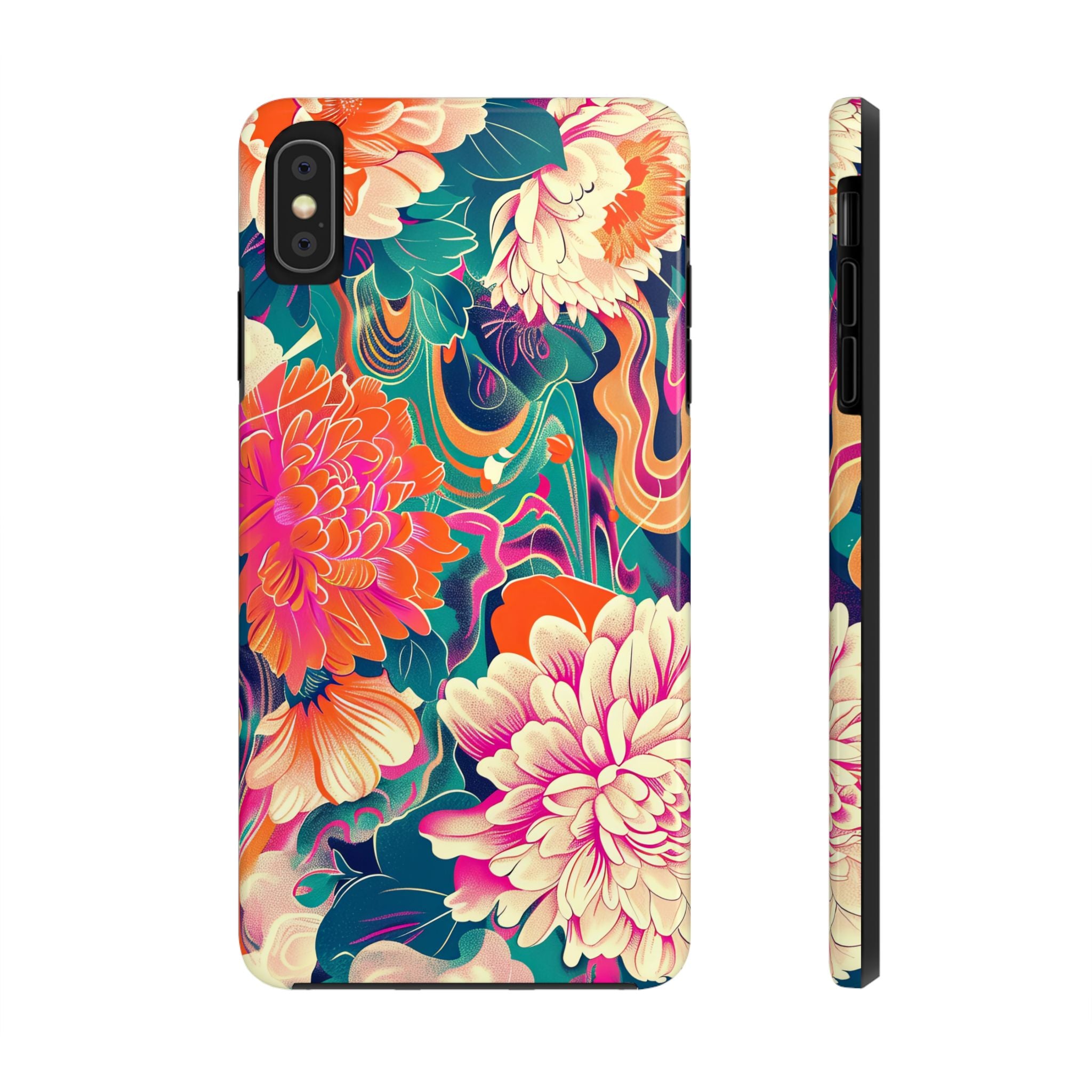 iphone-tough-case-retro-japanese-flowers-floral-phone-cover-vintage-japanese-style-protective-phone-case-asian-floral-design-