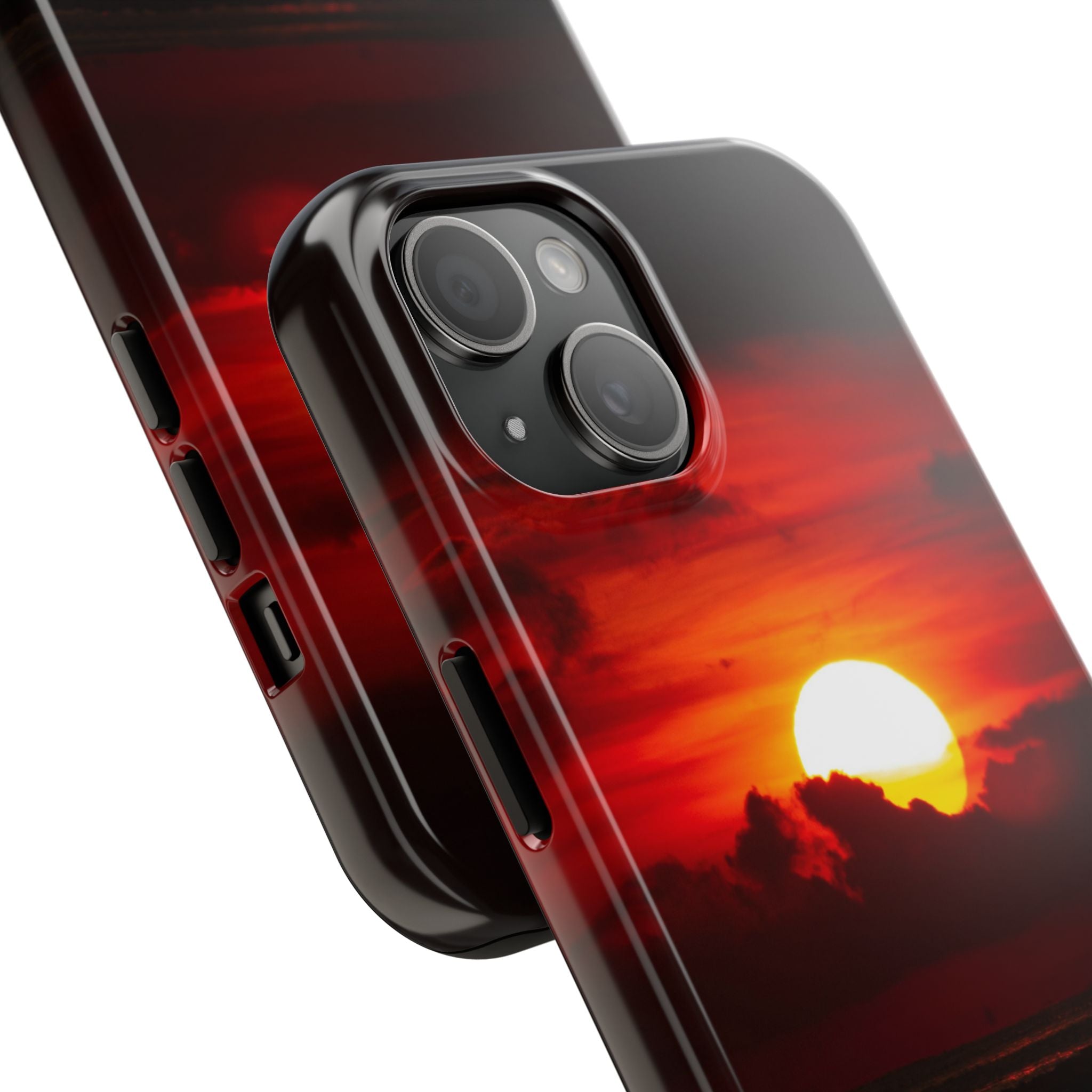 iphone-tough-case-red-sunset-protective-phone-cover-durable-smartphone-case-hard-shell-phone-case-sunset-lover-gift-red-phone